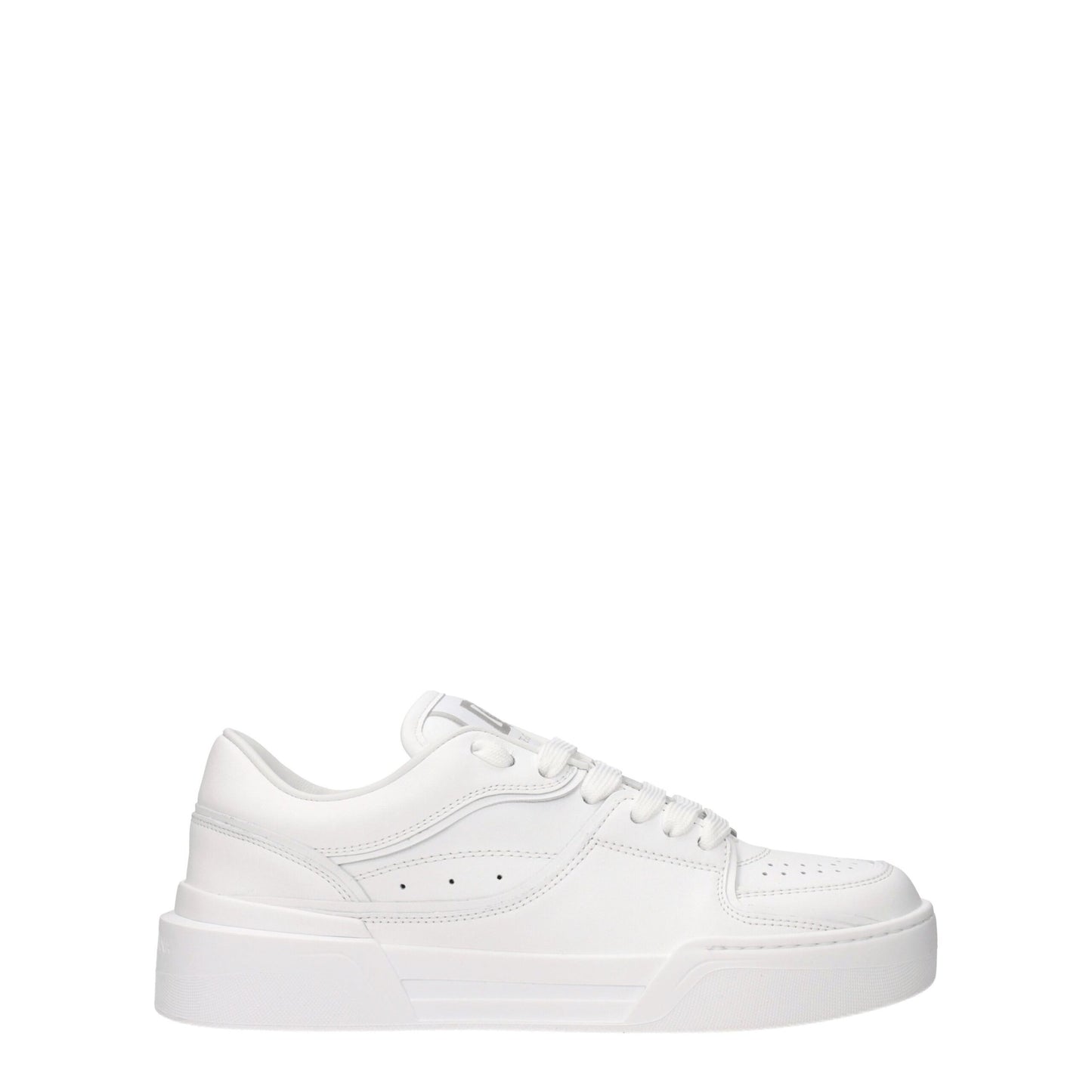 Dolce & Gabbana Weiße niedrige Lederschuhe