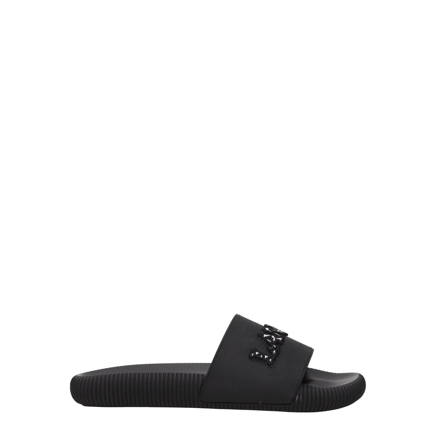 Lanvin – Schwarze Hausschuhe aus Baumwolle