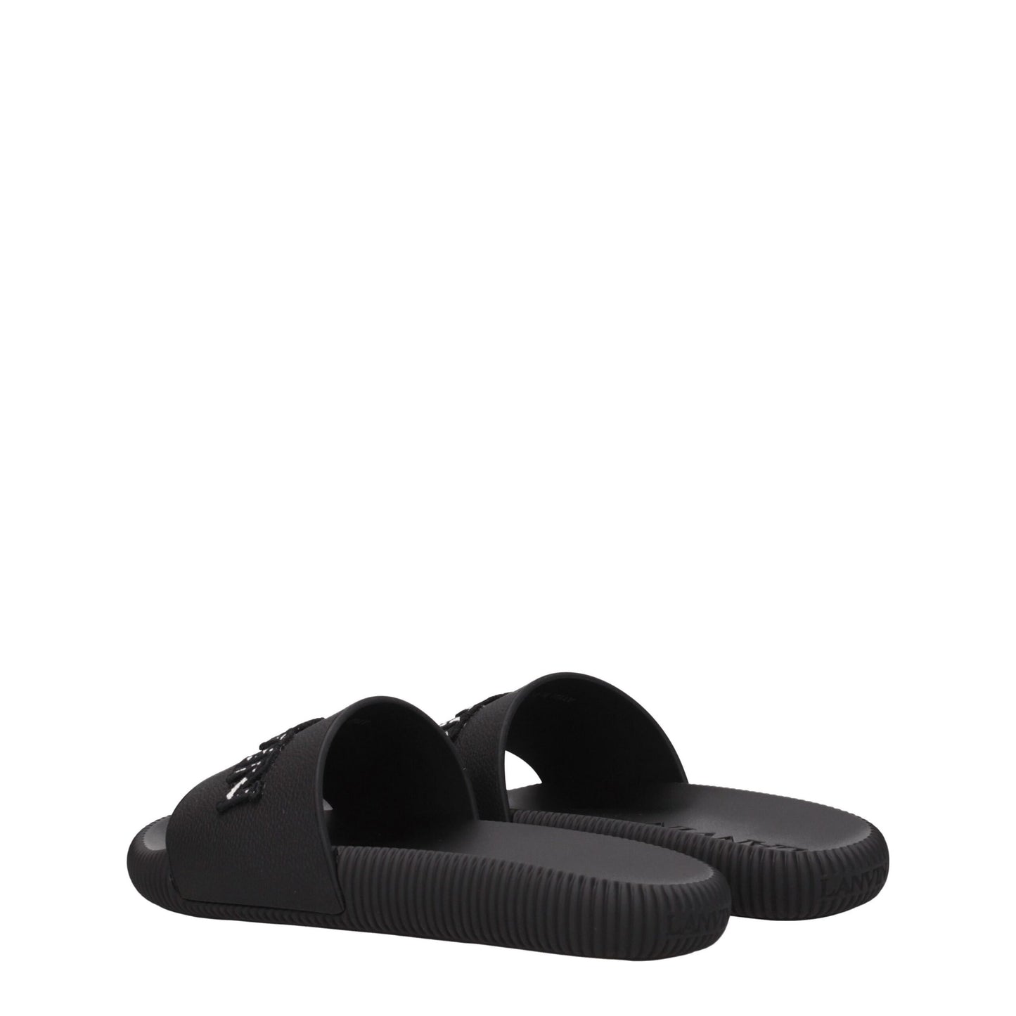 Lanvin – Schwarze Hausschuhe aus Baumwolle