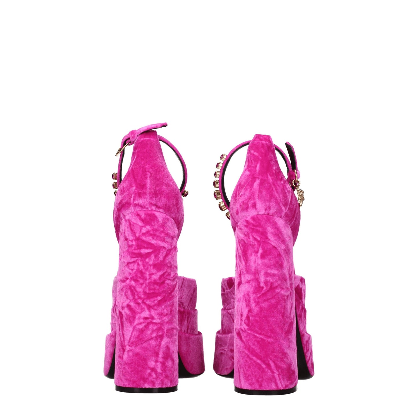 Versace Plateauschuhe aus rosa Samt