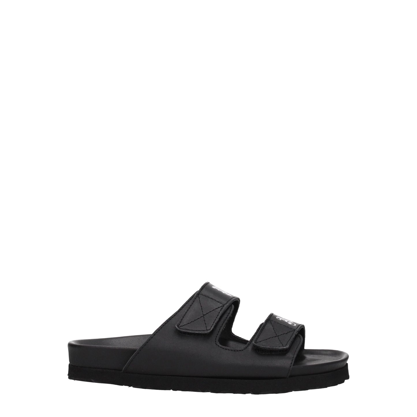 Palm Angels – Flache Sandalen aus schwarzem Leder