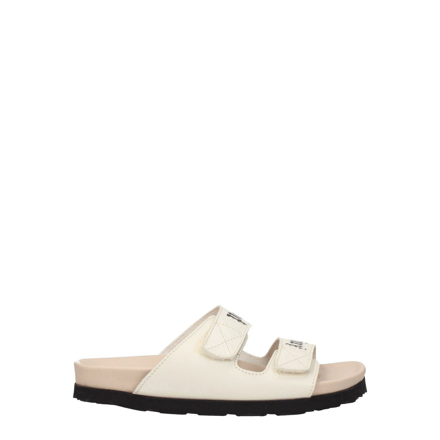 Palm Angels – Flache Sandalen aus beigefarbenem Leder