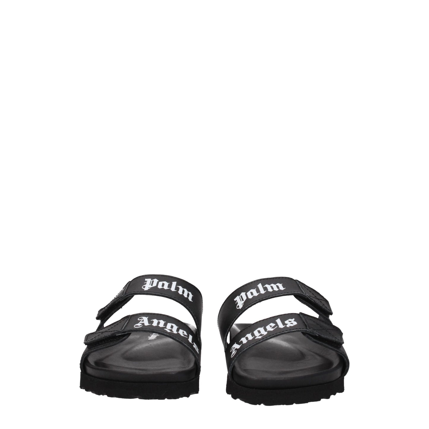 Palm Angels – Flache Sandalen aus schwarzem Leder