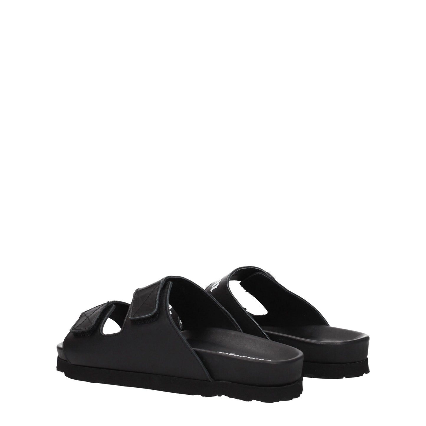 Palm Angels – Flache Sandalen aus schwarzem Leder