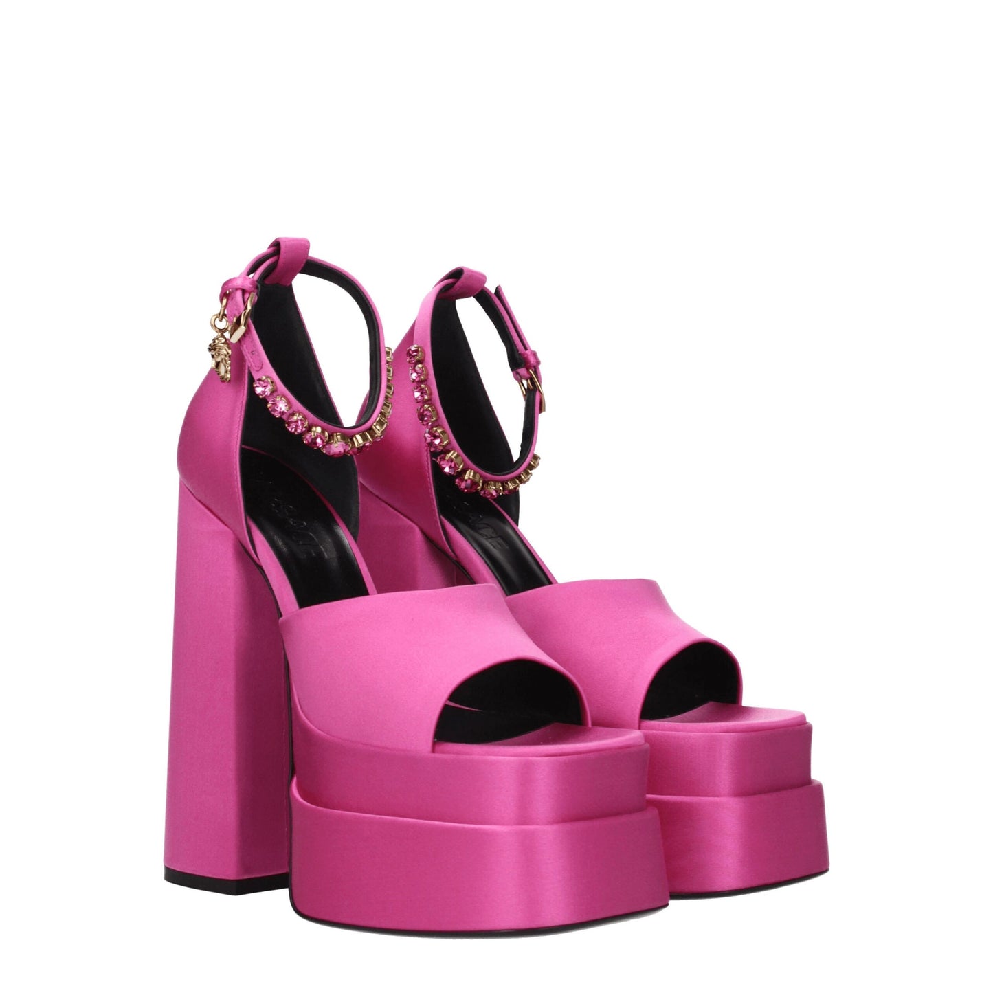 Versace Rosa Satin-Plateaus