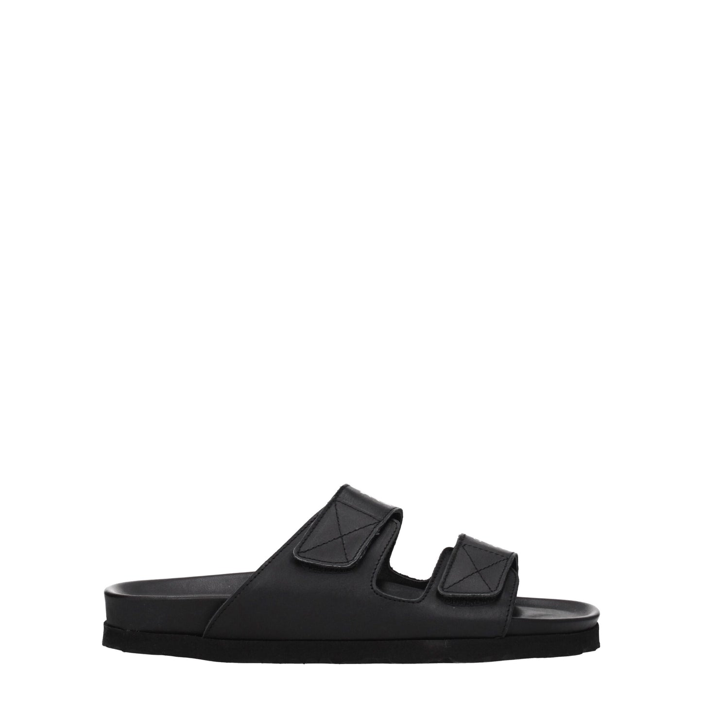 Palm Angels – Schwarze Leder-Slipper-Sandalen
