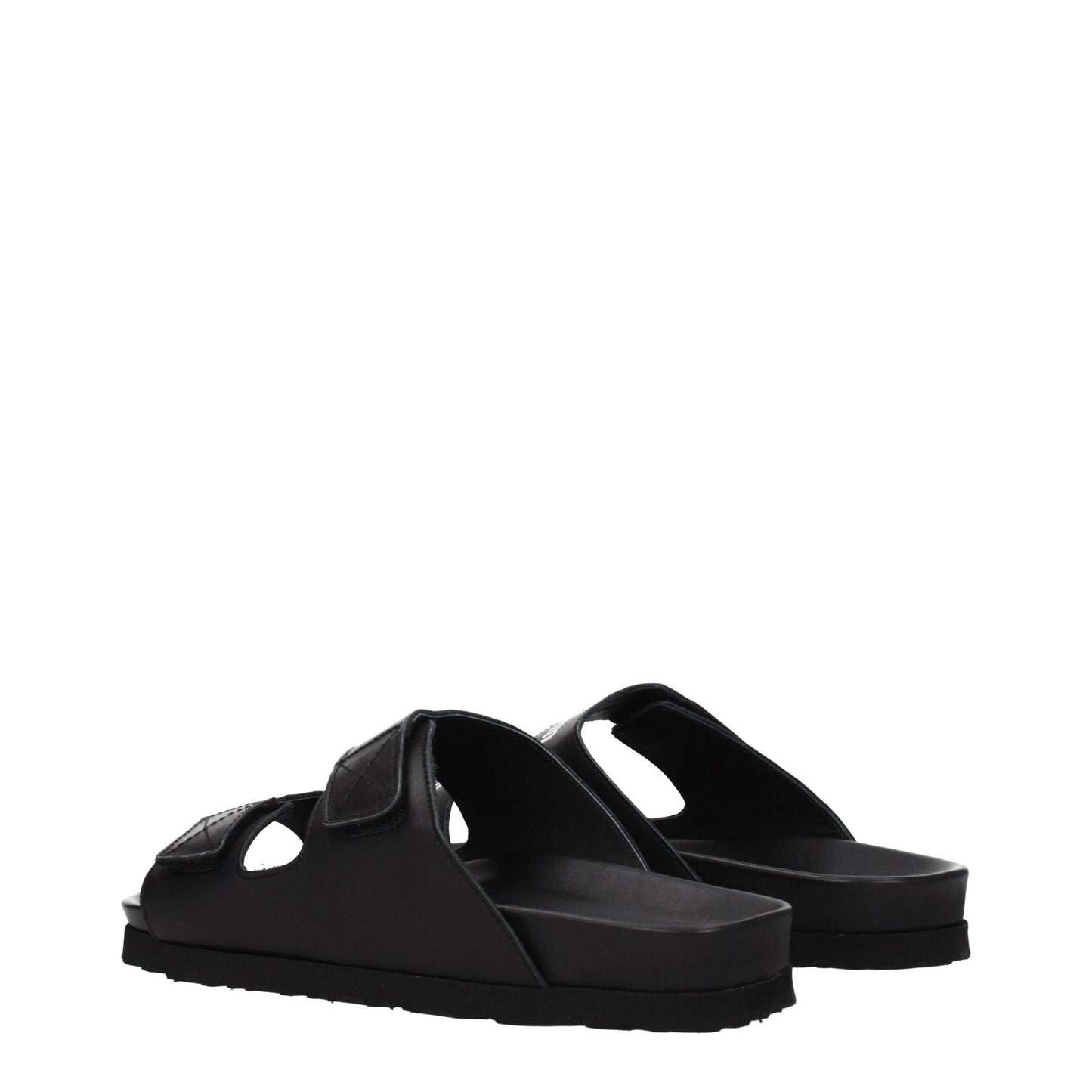Palm Angels – Schwarze Leder-Slipper-Sandalen