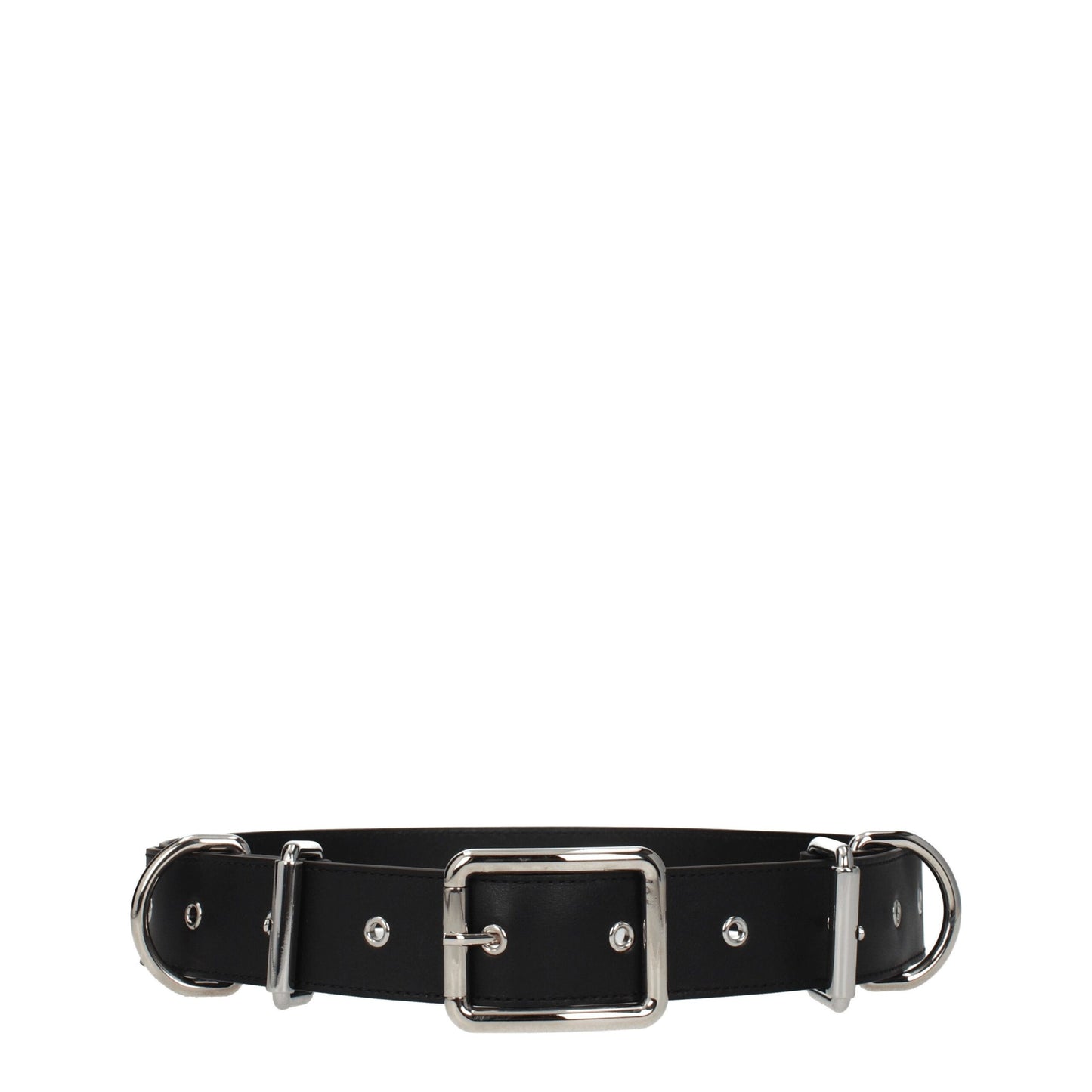 Moschino Schwarze Ledergürtel