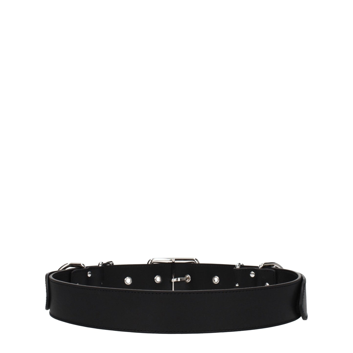 Moschino Schwarze Ledergürtel