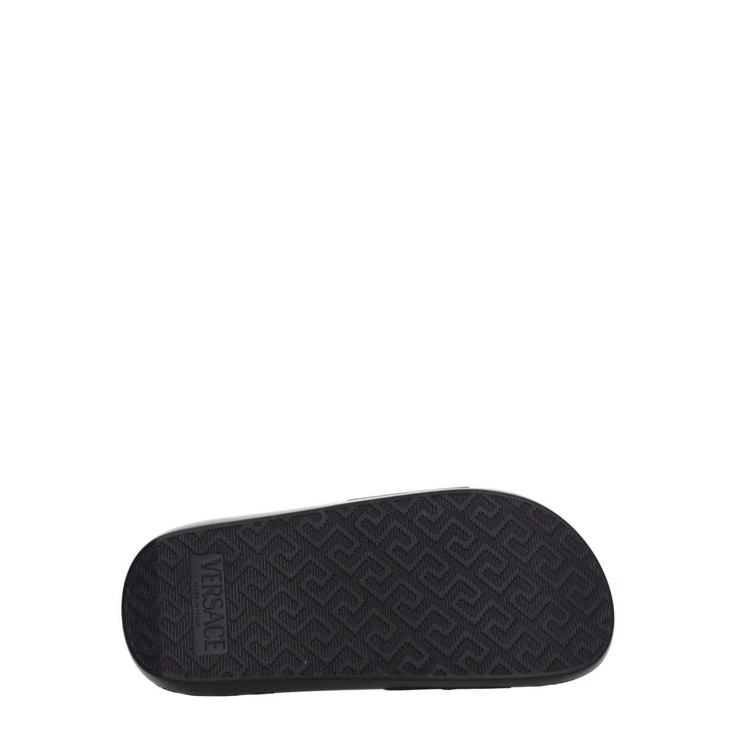 Versace – Schwarze Leder-Slipper-Sandalen