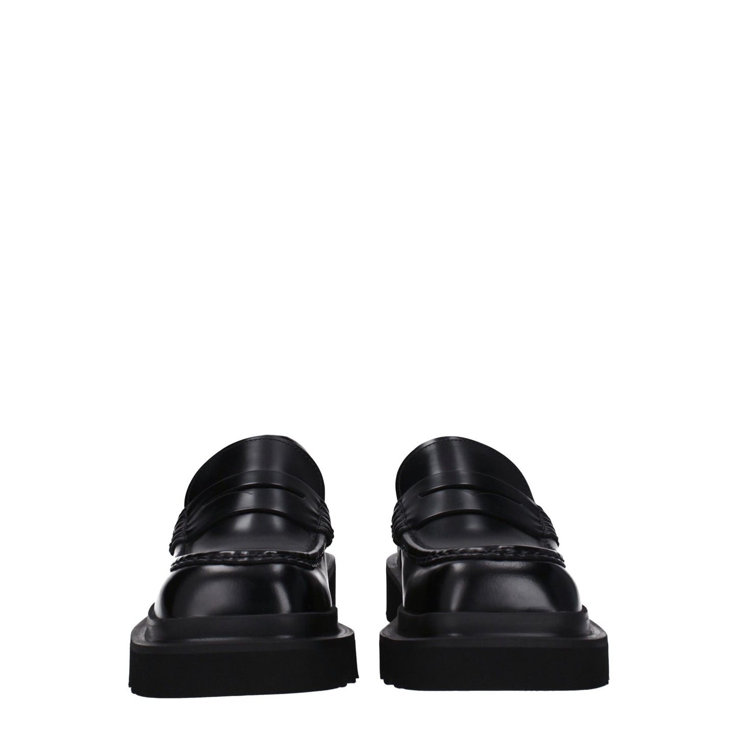 Dolce & Gabbana – Slipper aus schwarzem Leder
