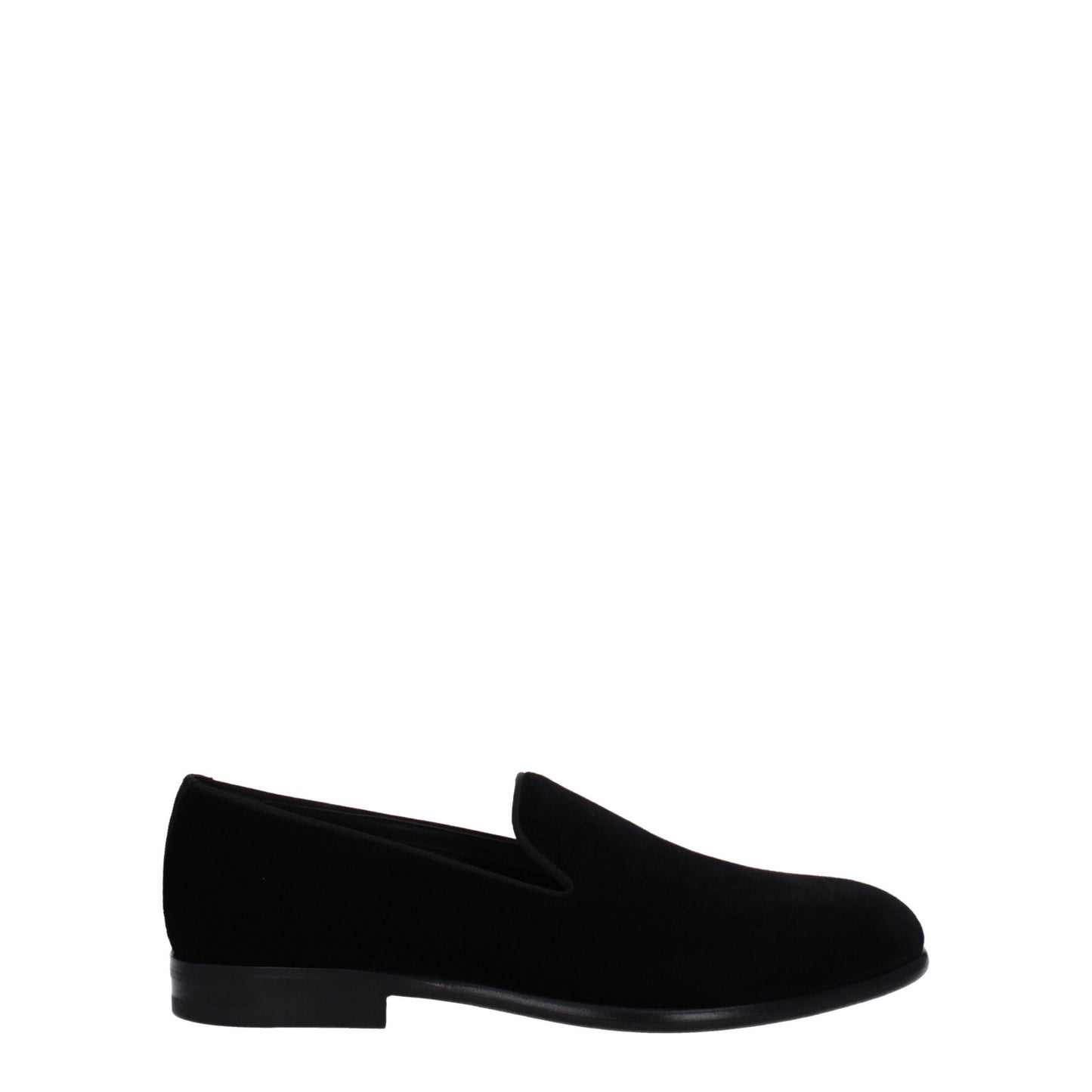 Dolce & Gabbana – Slipper aus schwarzem Samt