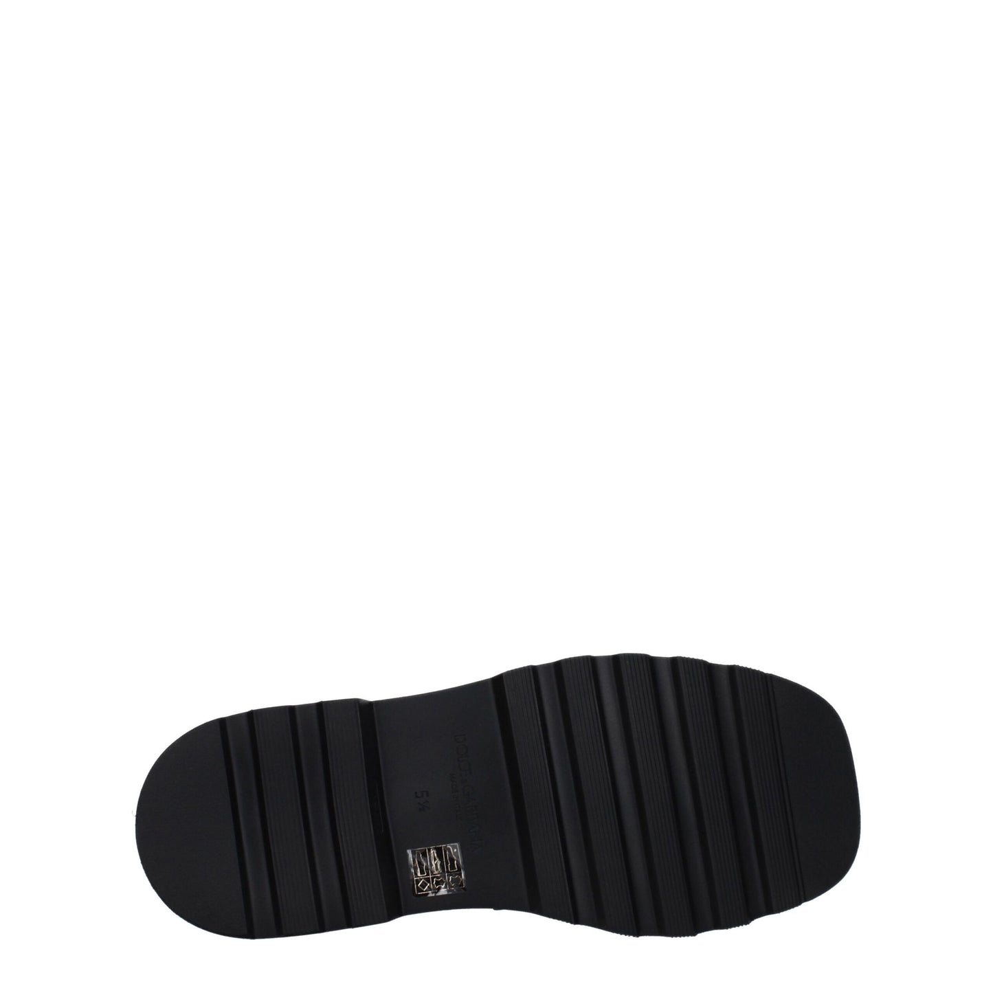 Dolce & Gabbana – Slipper aus schwarzem Leder