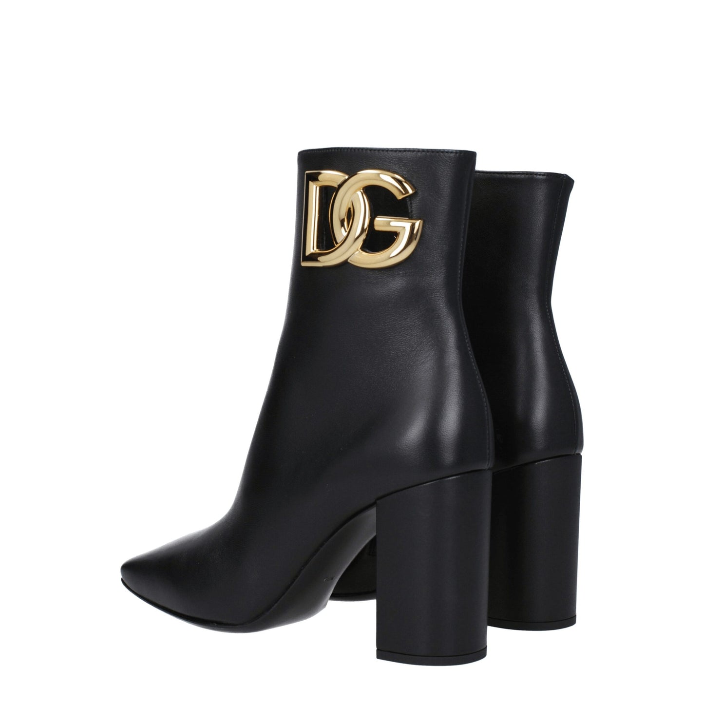 Dolce & Gabbana Schwarze Lederstiefeletten