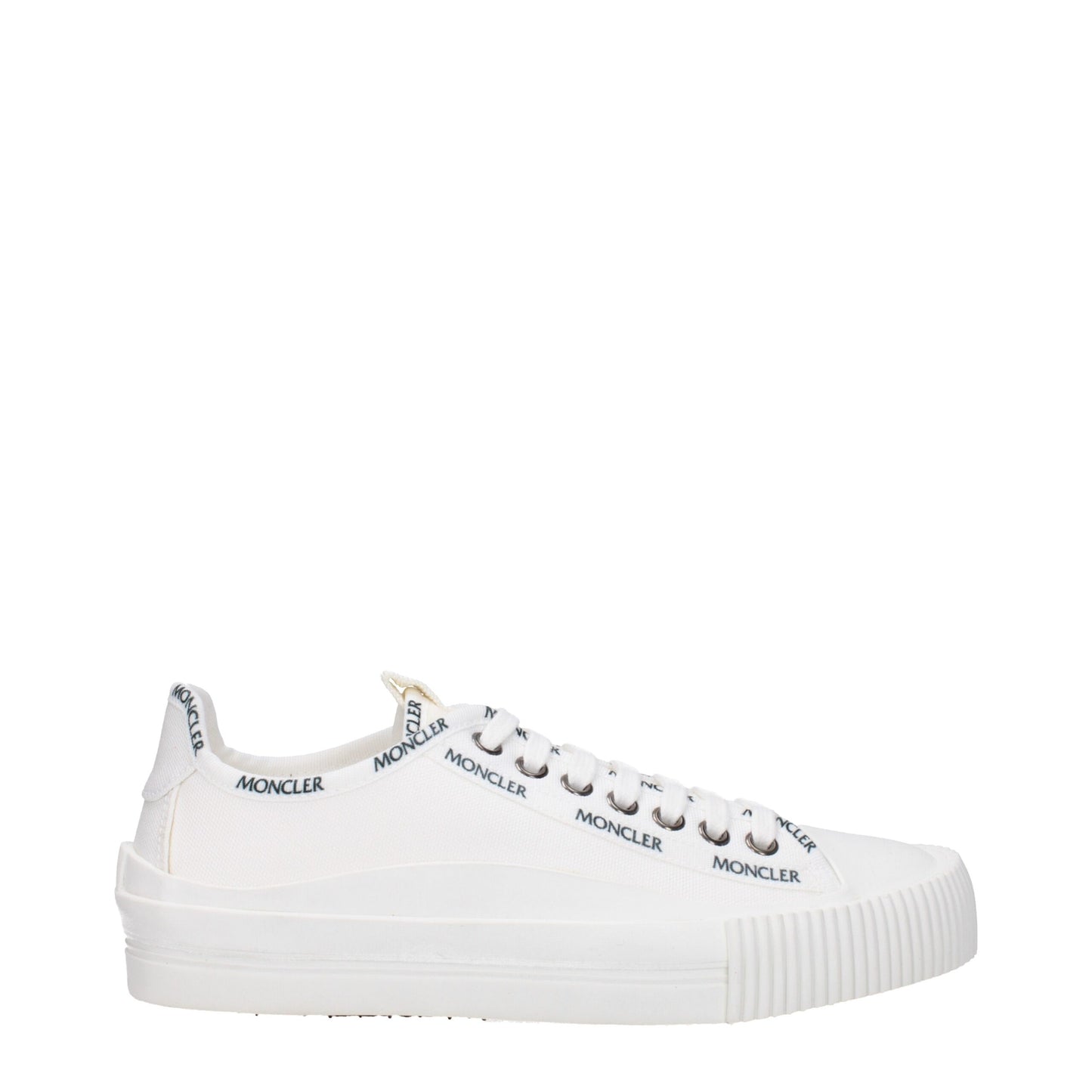 Moncler Weiße Stoff-Low-Tops