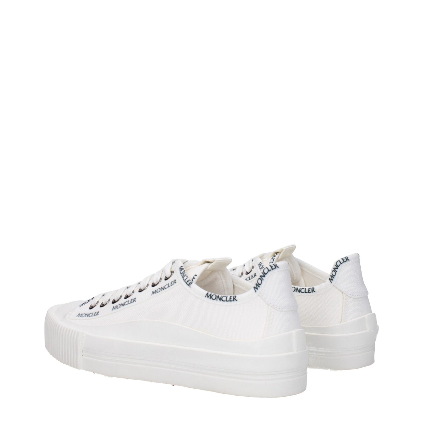 Moncler Weiße Stoff-Low-Tops