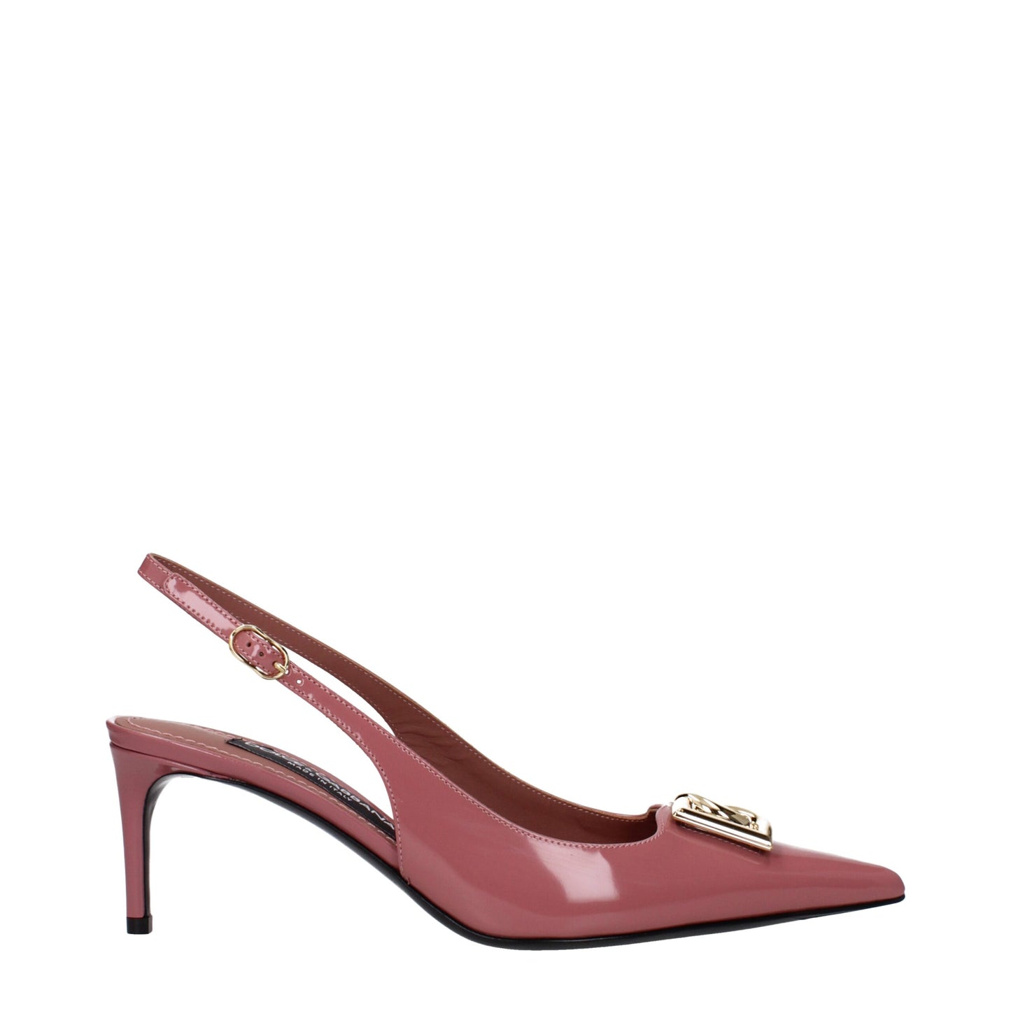 Dolce & Gabbana – Pumps aus rosa Leder mit hohem Absatz