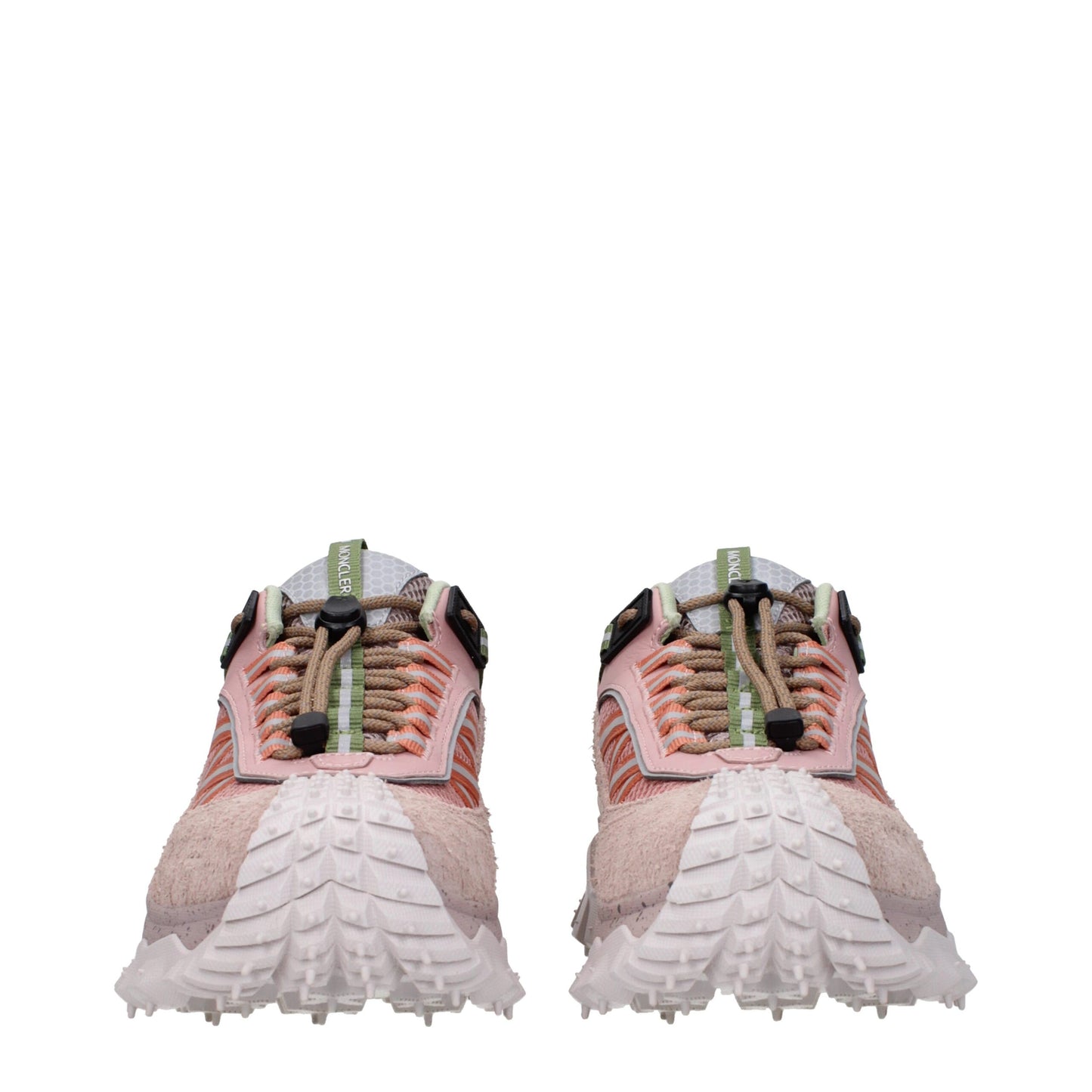 Moncler Rosa Leder Sportschuhe