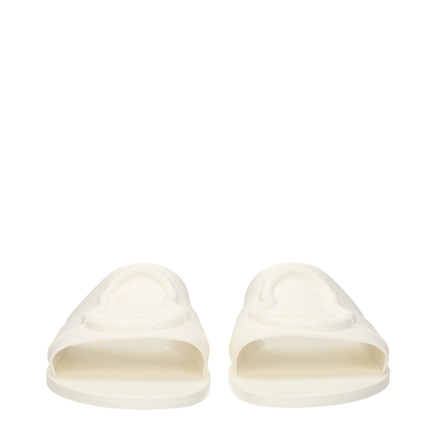 Moncler Weiße Baumwoll-Hausschuhe Sandalen