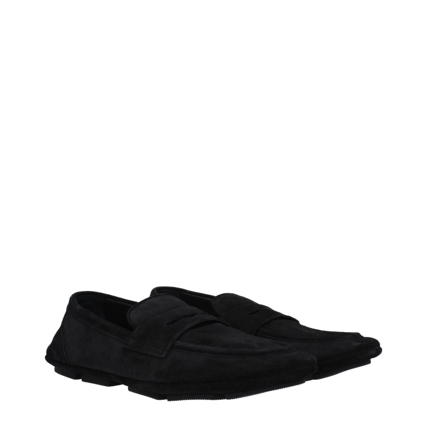 Dolce & Gabbana – Slipper aus schwarzem Leder