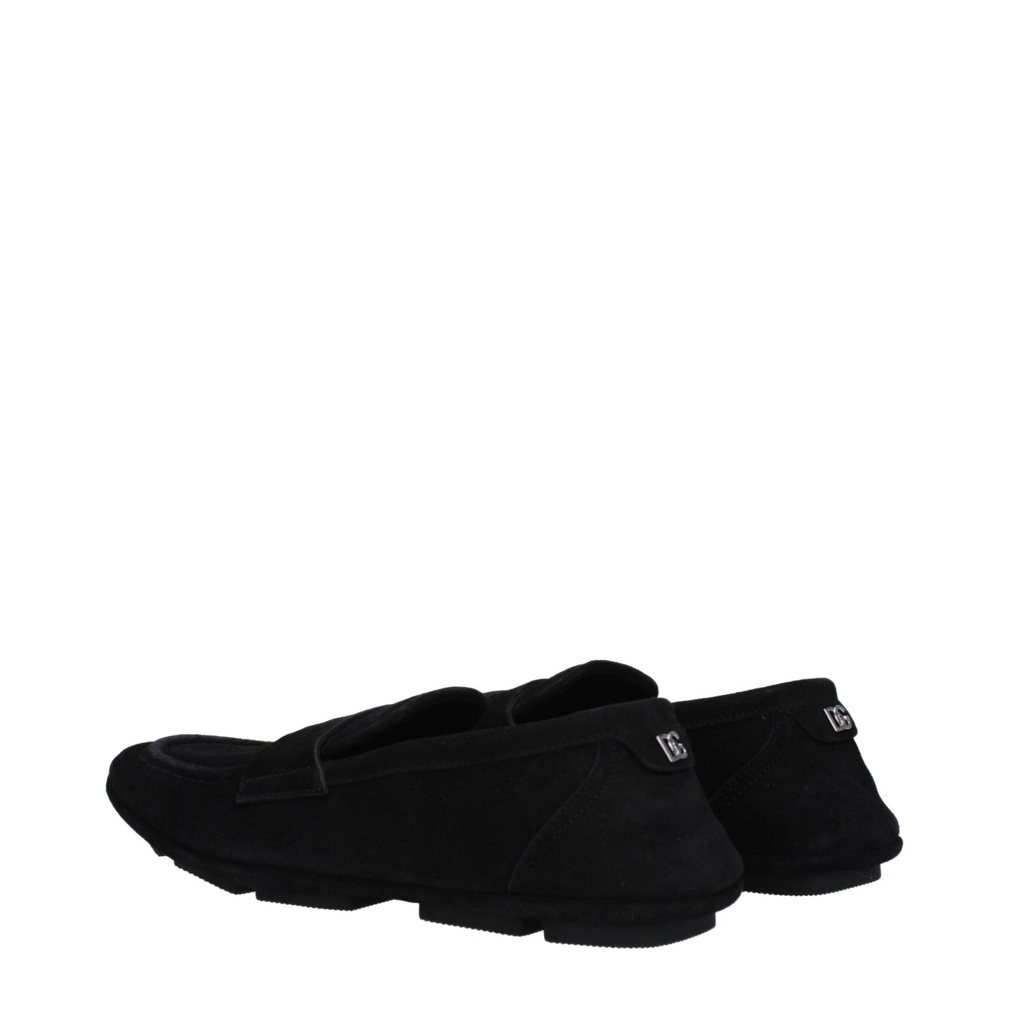 Dolce & Gabbana – Slipper aus schwarzem Leder