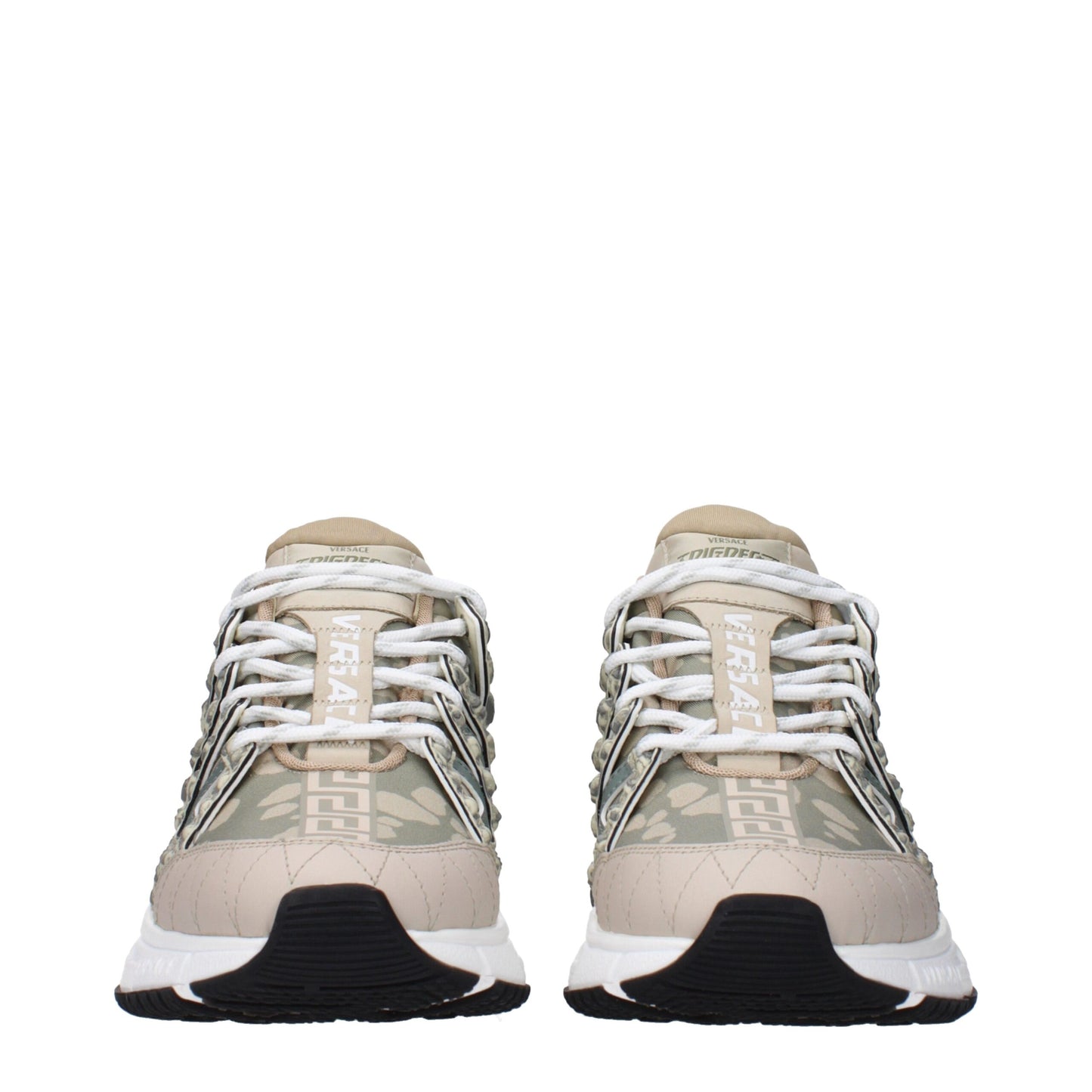 Versace Grüne Stoff-Low-Tops