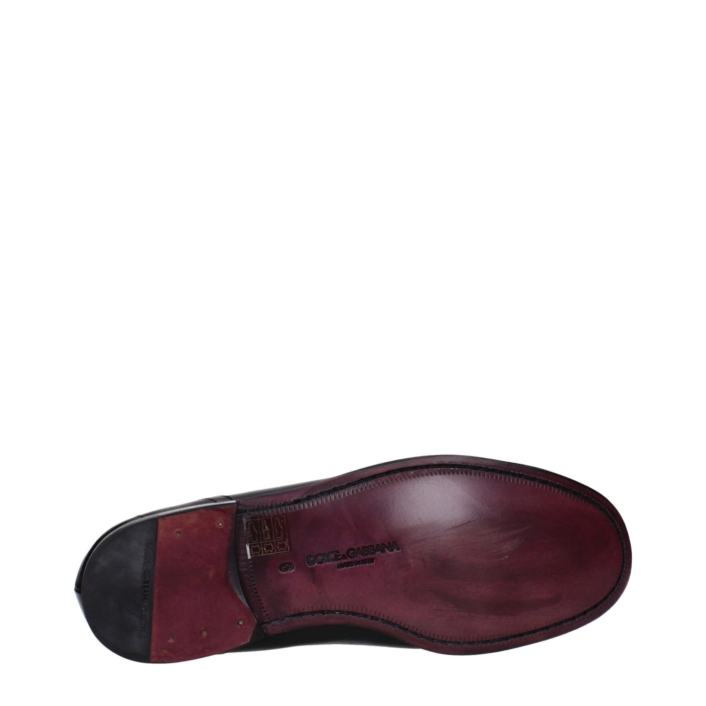 Dolce & Gabbana – Slipper aus schwarzem Leder