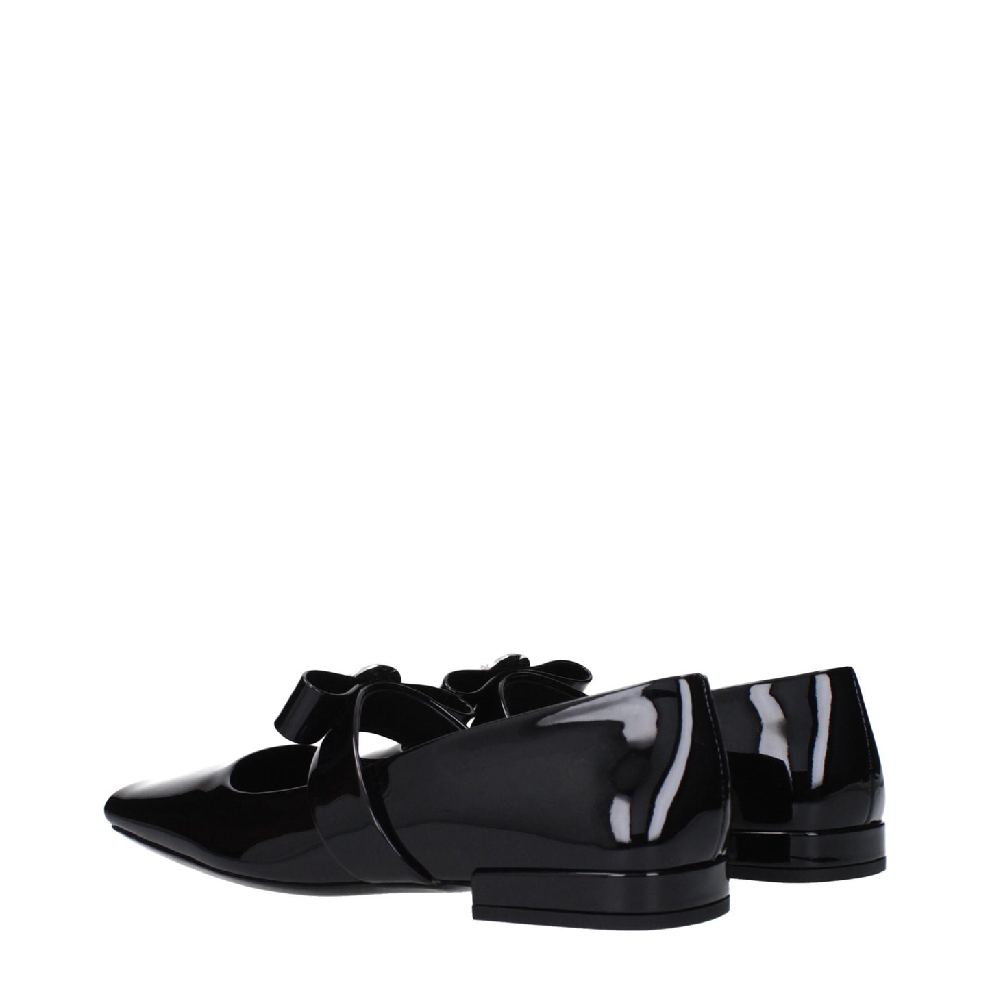 Versace – Schwarze Ballerinas aus Leder