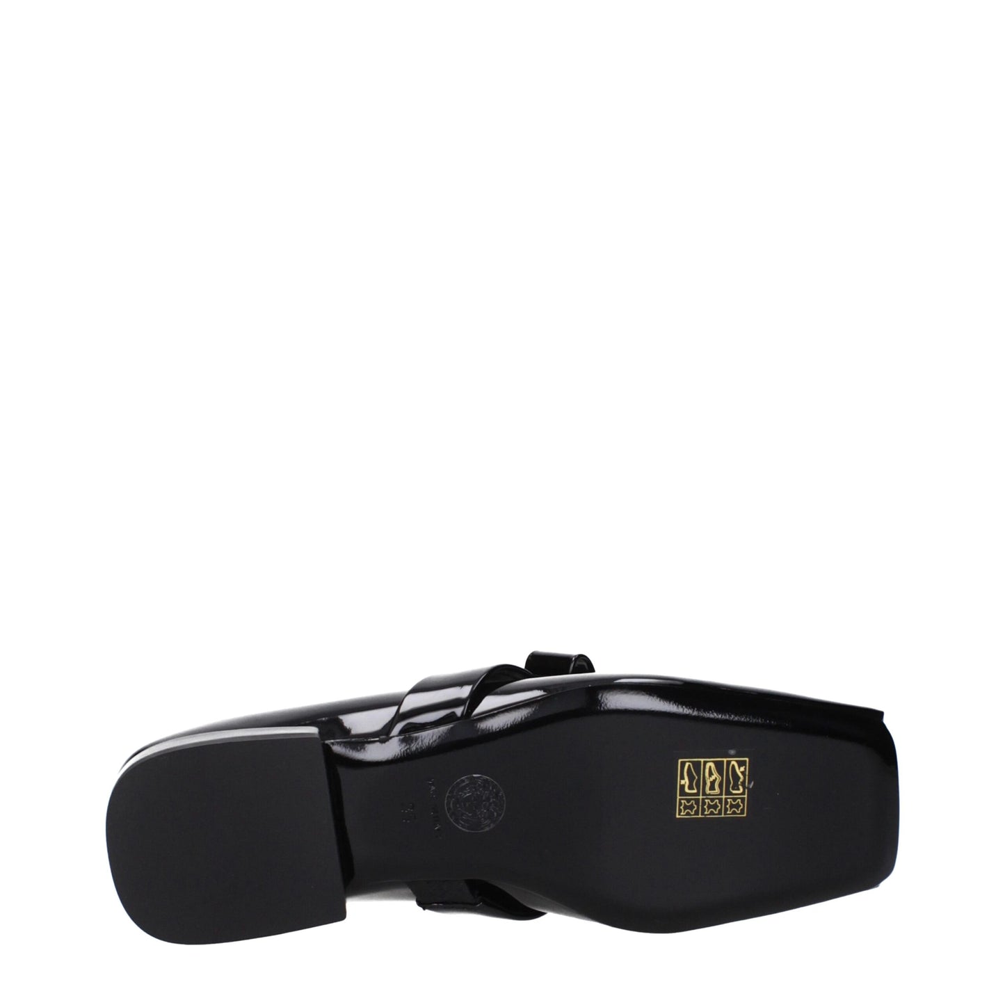 Versace – Schwarze Ballerinas aus Leder
