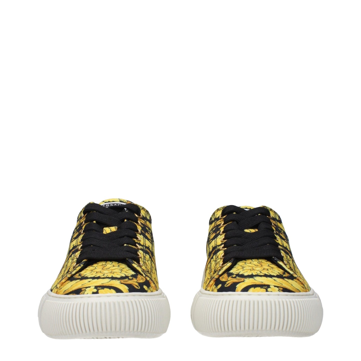 Versace – Goldene Stoff-Sneaker