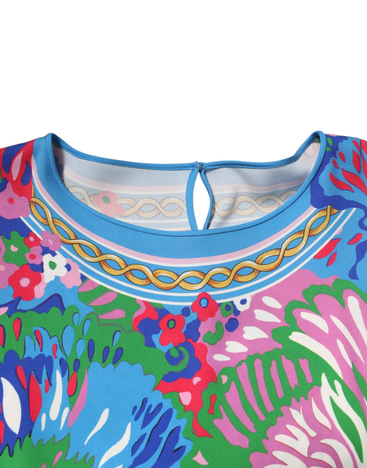 Dolce & Gabbana – Tunika-Bluse mit mehrfarbigem Blumenmuster