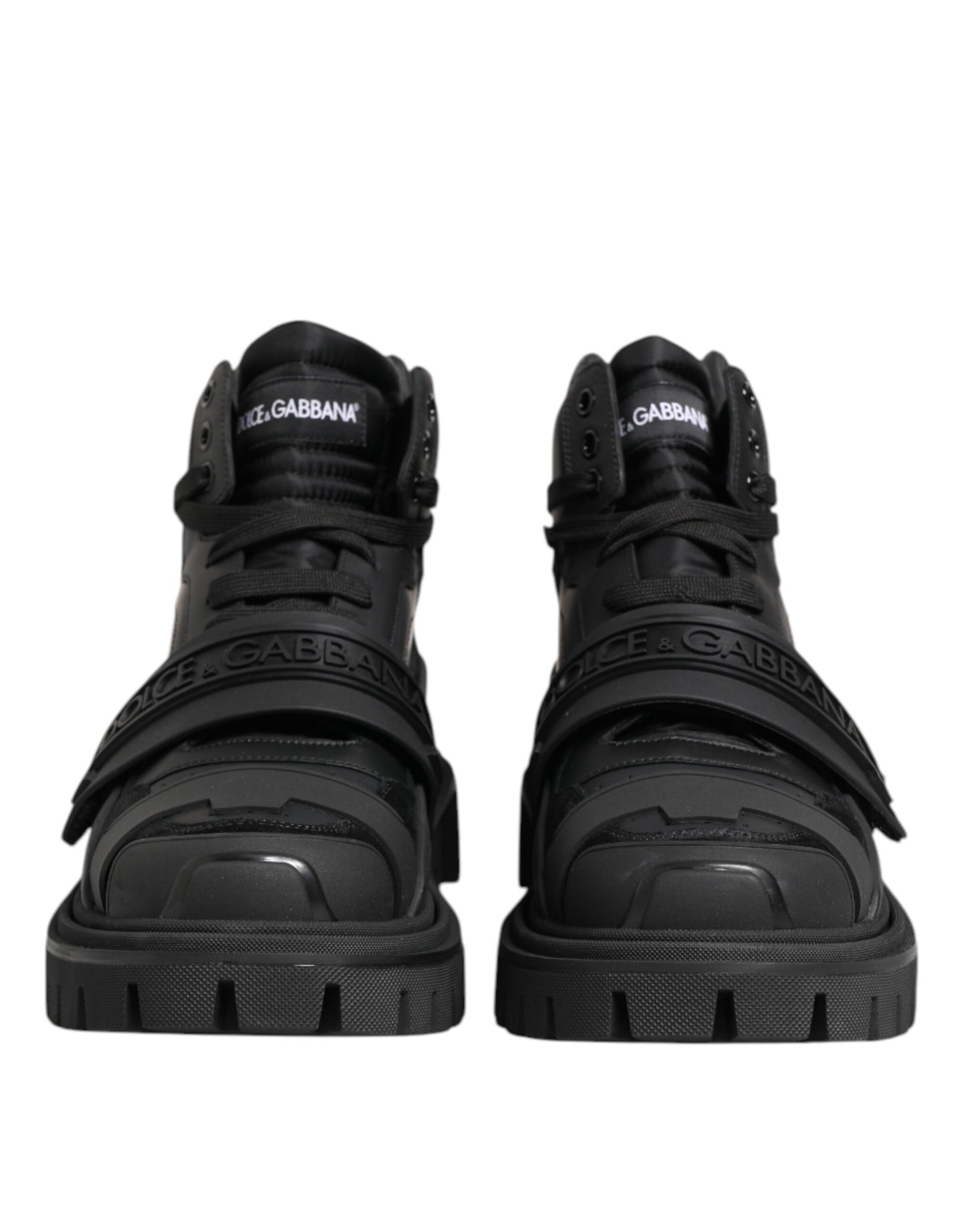 Dolce & Gabbana Schwarze Trekking-Sneakers aus Leder