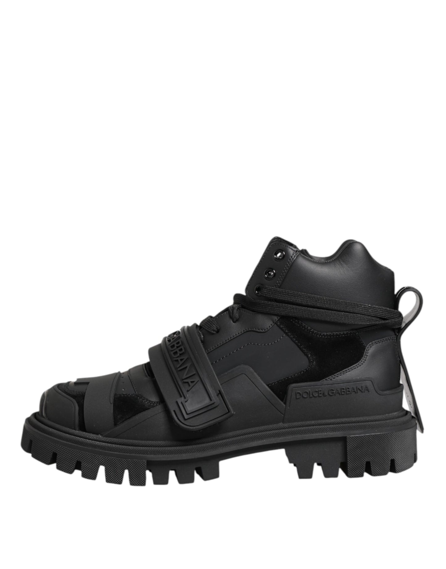 Dolce & Gabbana Schwarze Trekking-Sneakers aus Leder