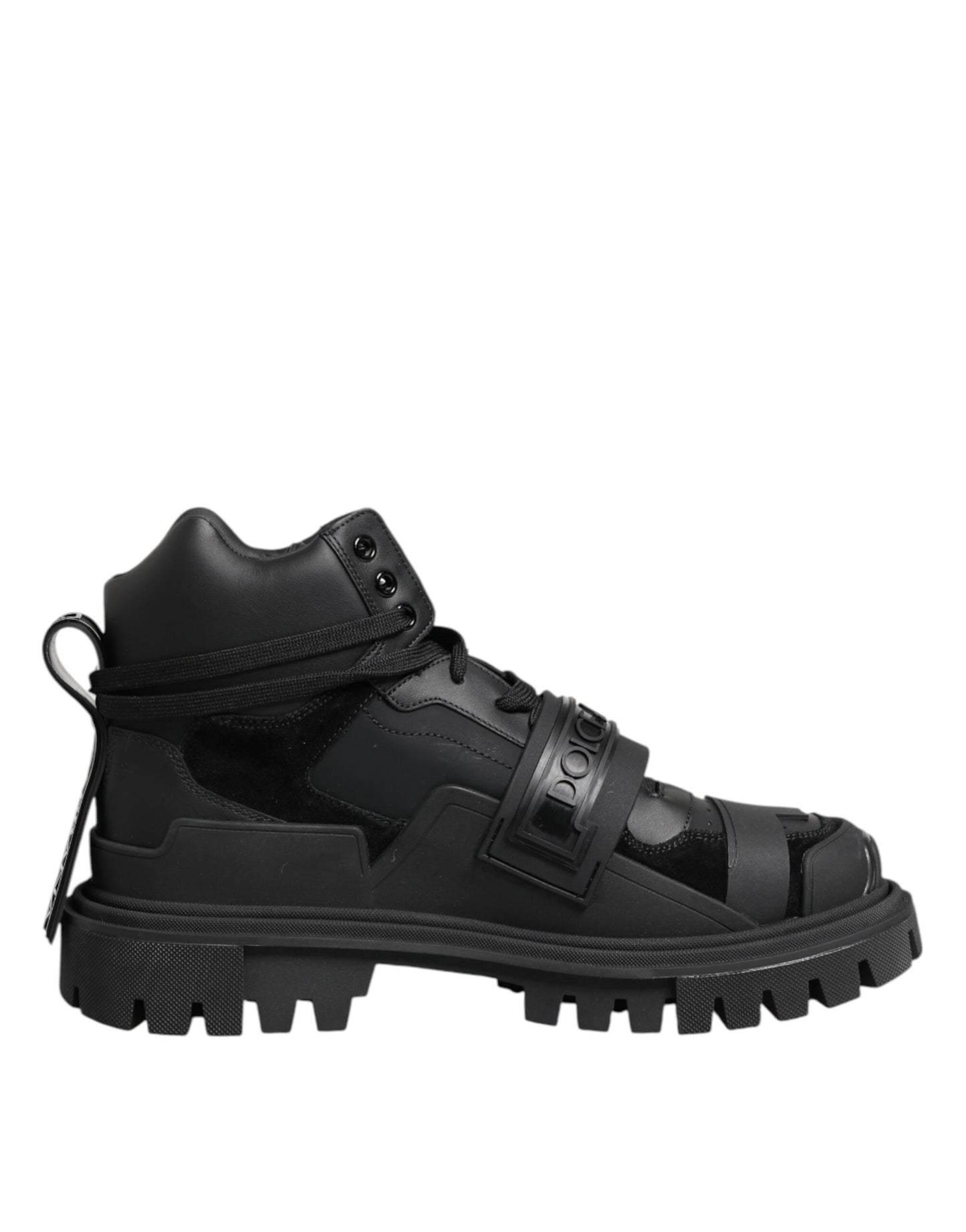 Dolce & Gabbana Schwarze Trekking-Sneakers aus Leder