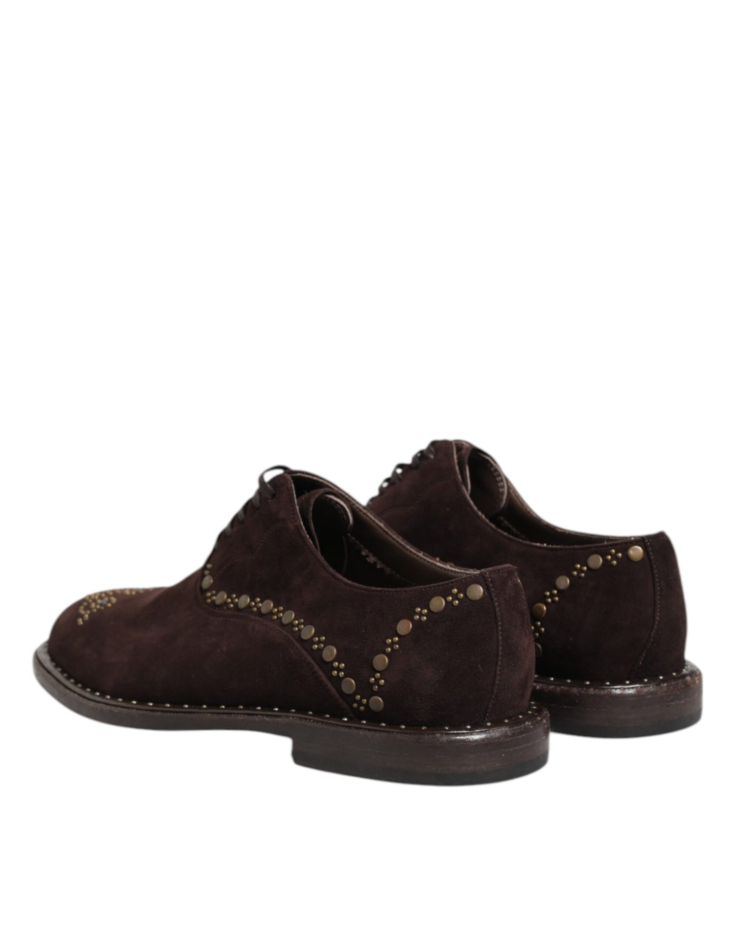 Dolce & Gabbana – Oxford-Schuhe mit Schnürung aus braunem Samt