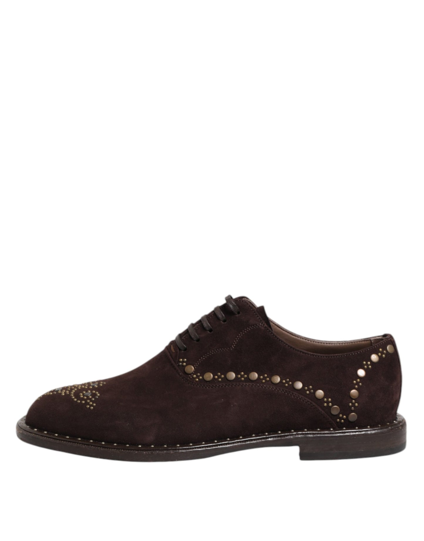 Dolce & Gabbana – Oxford-Schuhe mit Schnürung aus braunem Samt