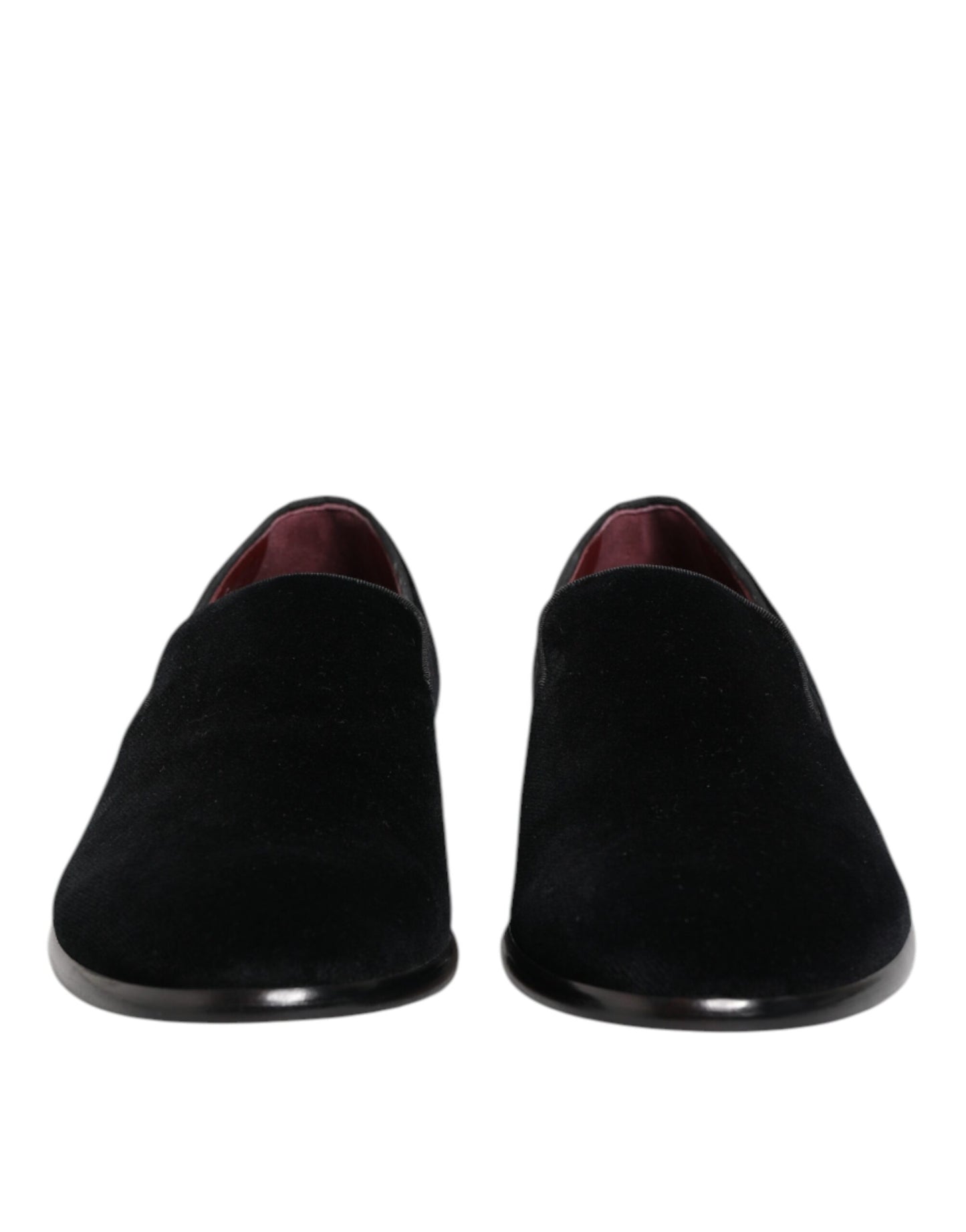 Dolce & Gabbana – Schwarze Loafer aus Samt für formelle Herren