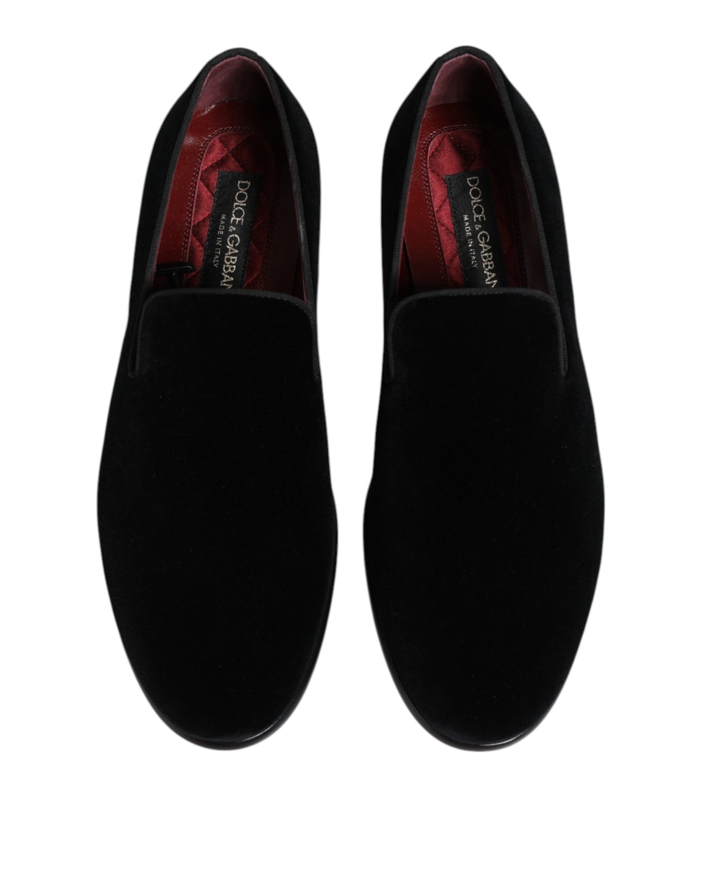 Dolce & Gabbana – Schwarze Loafer aus Samt für formelle Herren