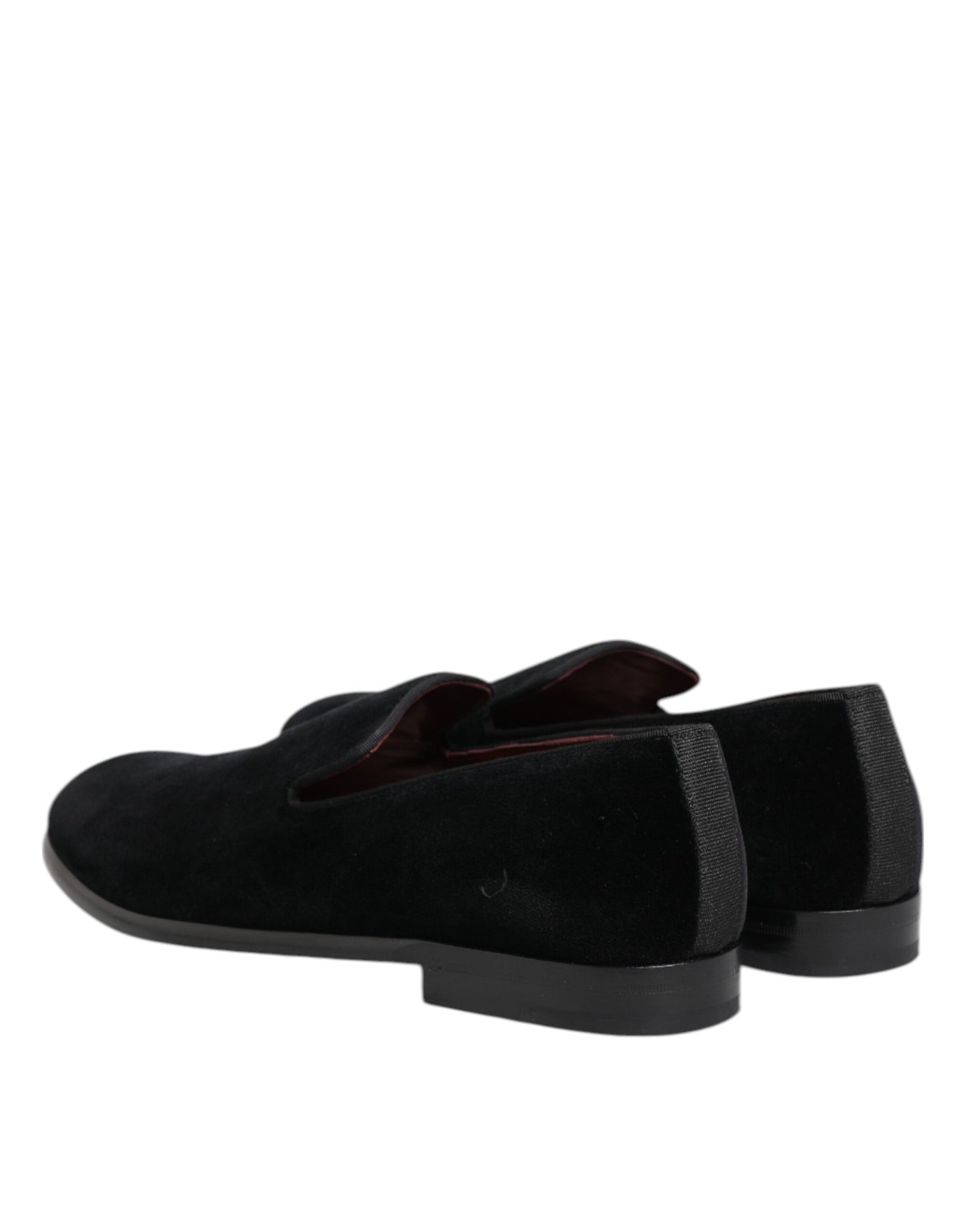 Dolce & Gabbana – Schwarze Loafer aus Samt für formelle Herren