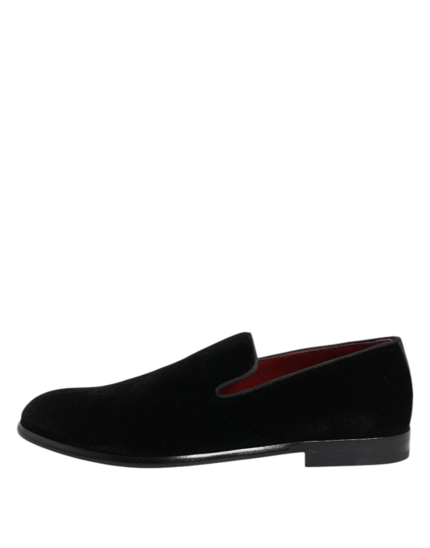 Dolce & Gabbana – Schwarze Loafer aus Samt für formelle Herren