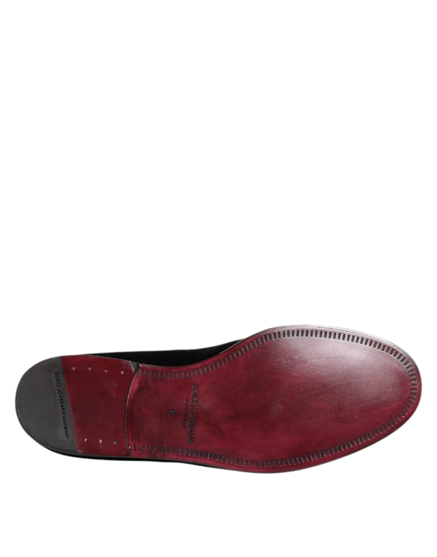 Dolce & Gabbana – Schwarze Loafer aus Samt für formelle Herren