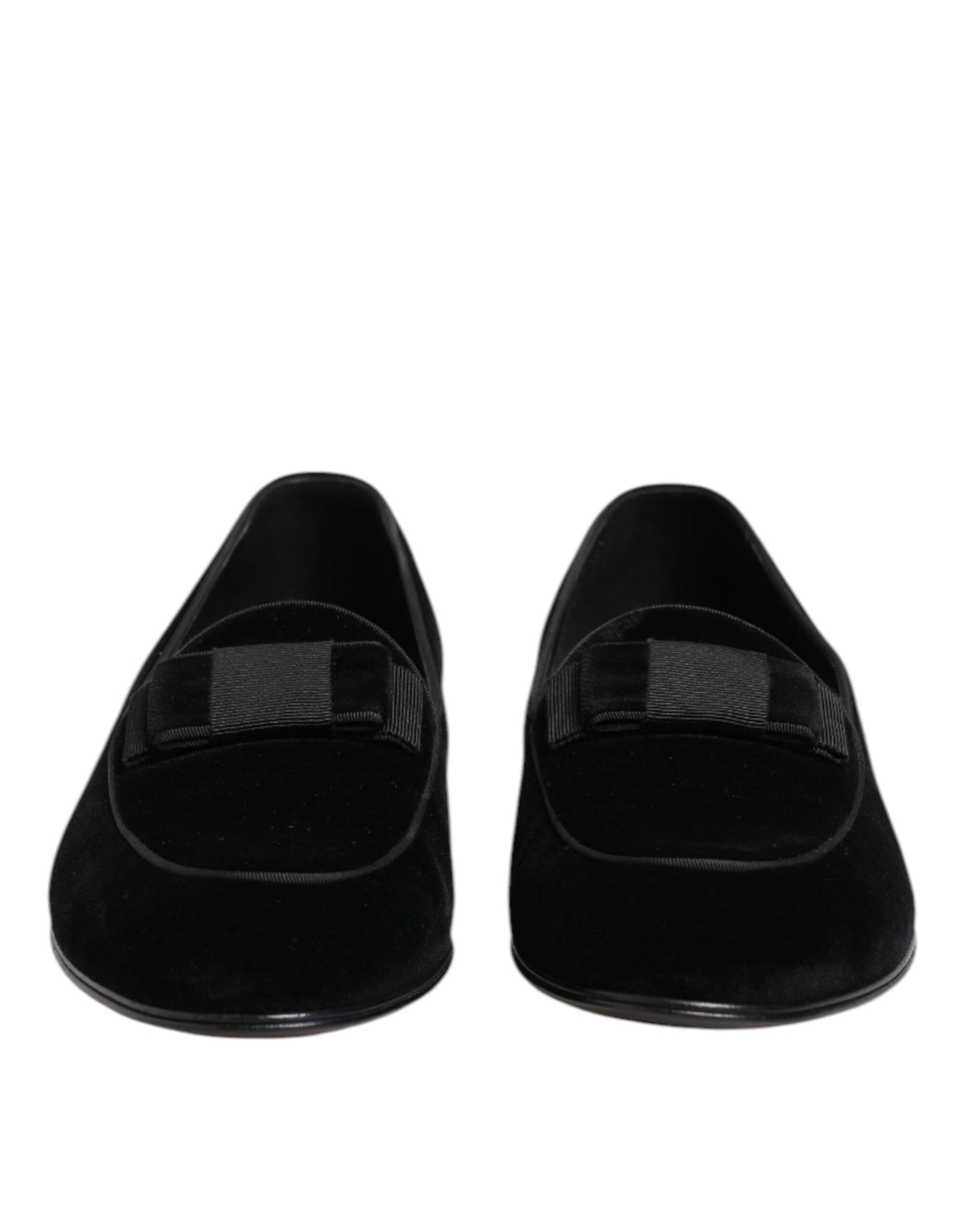 Dolce & Gabbana – Schwarze Loafer aus Samt für formelle Herren