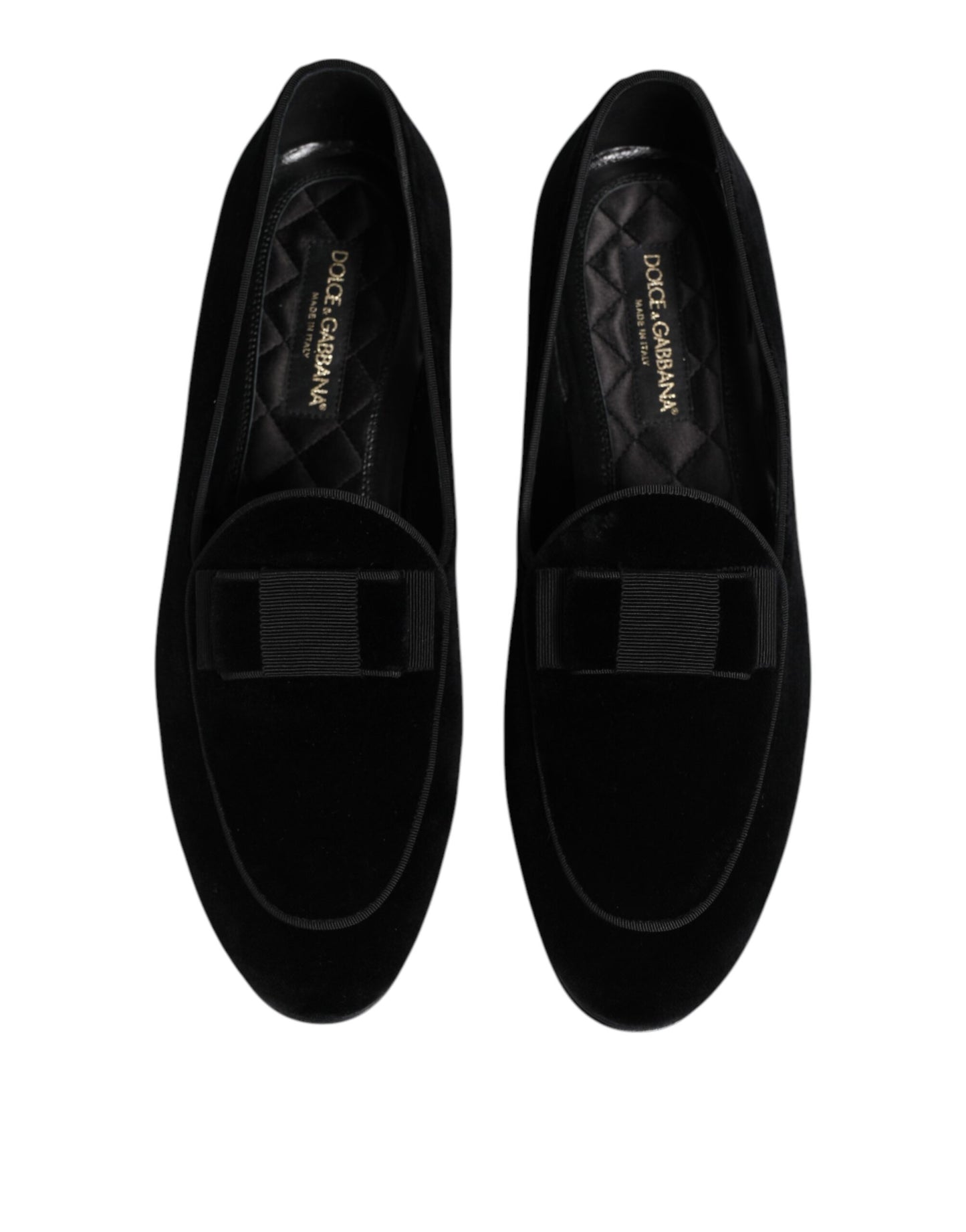 Dolce & Gabbana – Schwarze Loafer aus Samt für formelle Herren