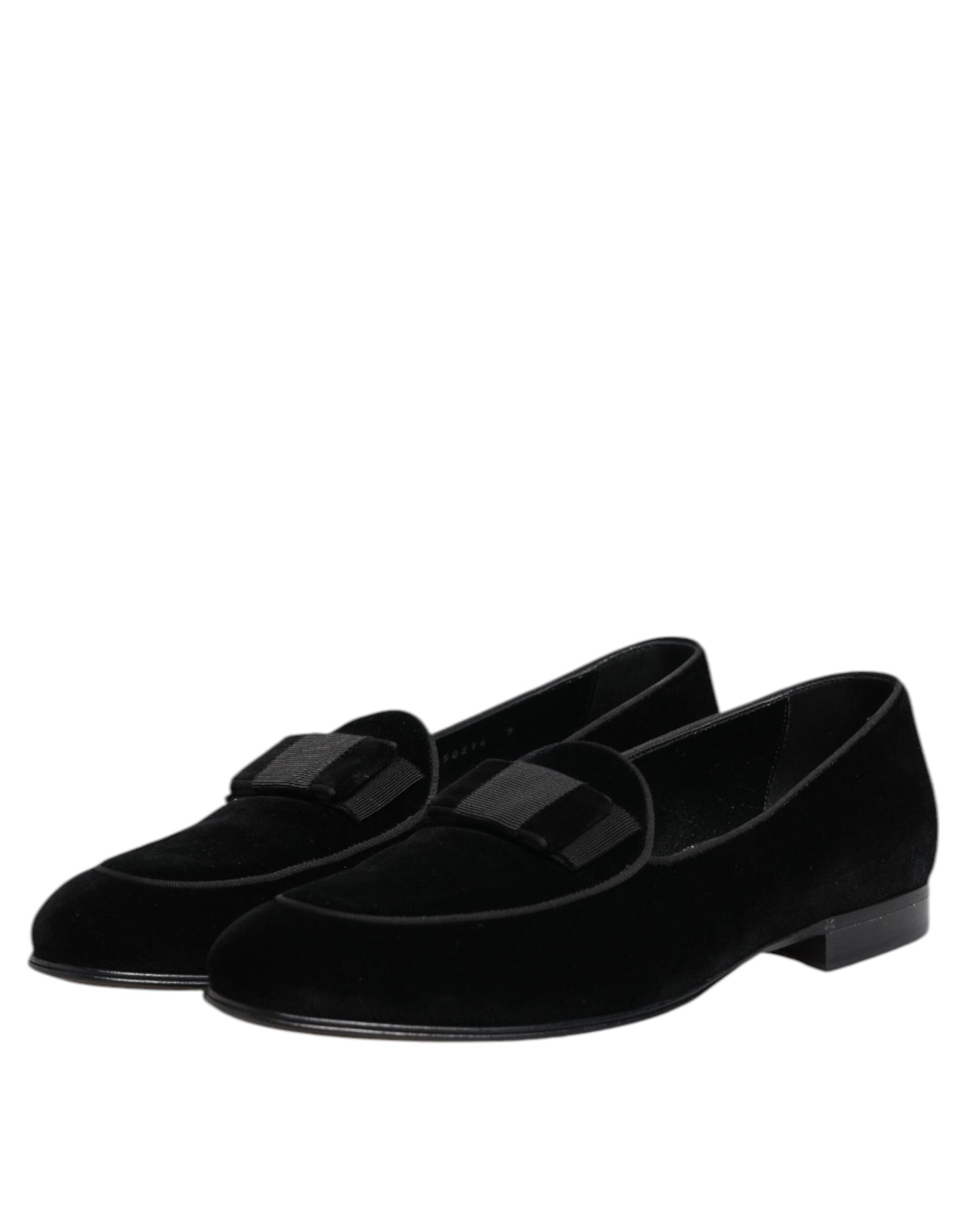 Dolce & Gabbana – Schwarze Loafer aus Samt für formelle Herren