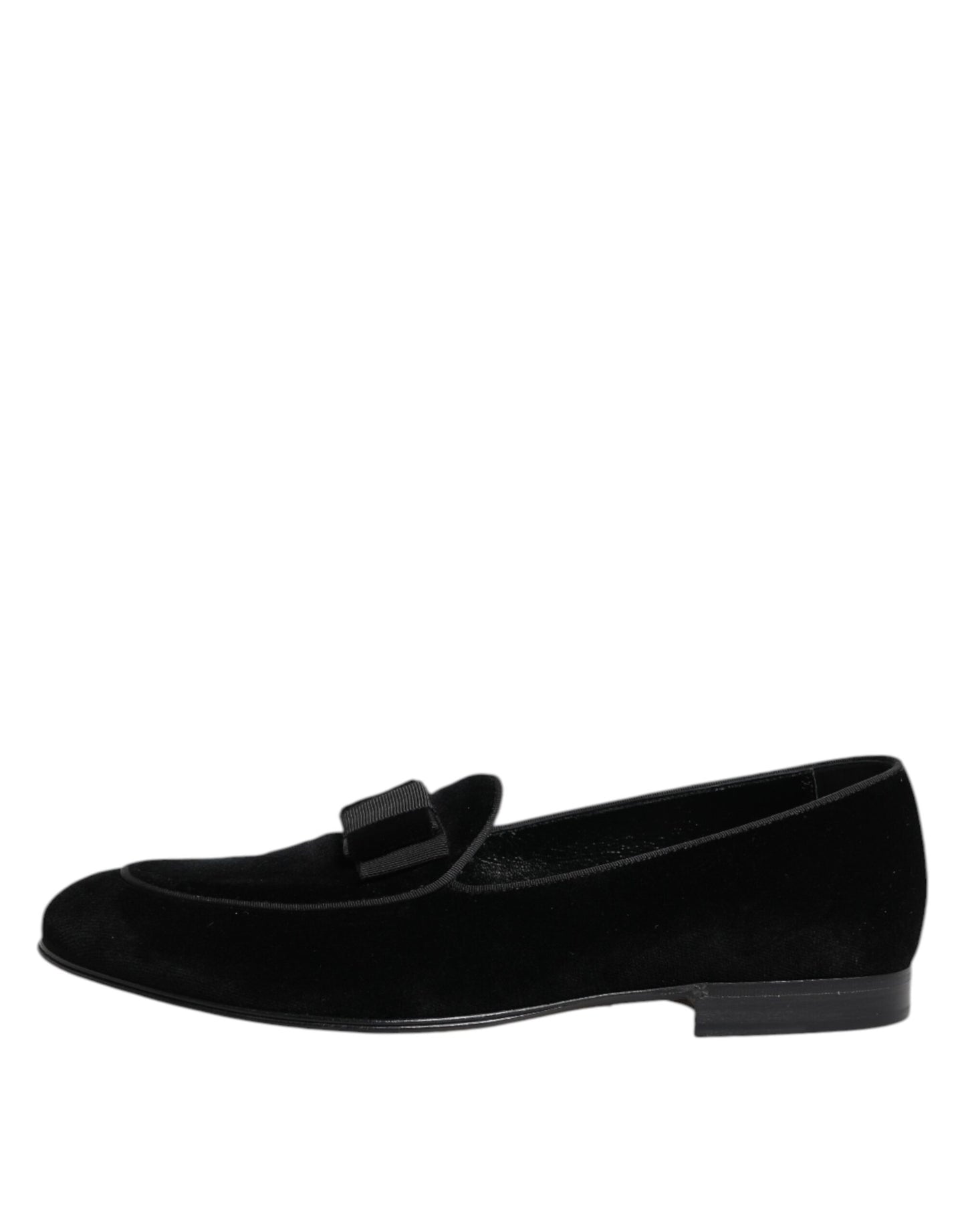 Dolce & Gabbana – Schwarze Loafer aus Samt für formelle Herren