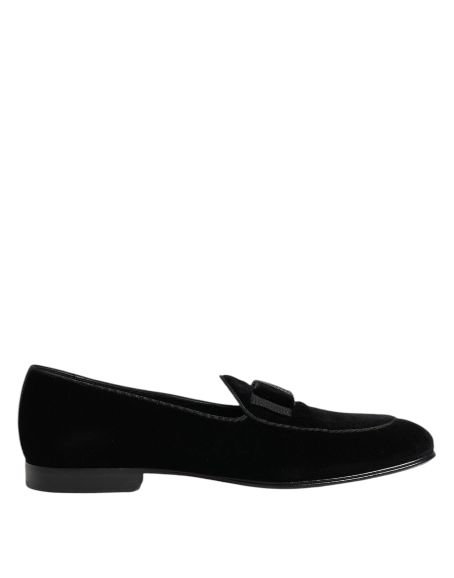 Dolce & Gabbana – Schwarze Loafer aus Samt für formelle Herren
