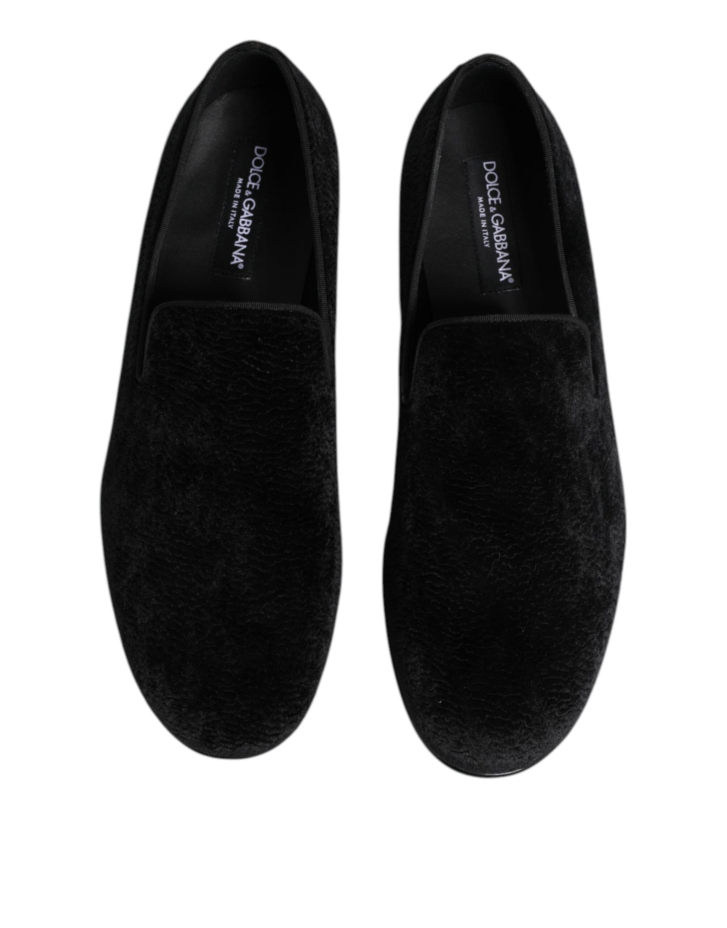 Dolce & Gabbana Schwarze Jacquard-Loafer, formelle Herrenschuhe