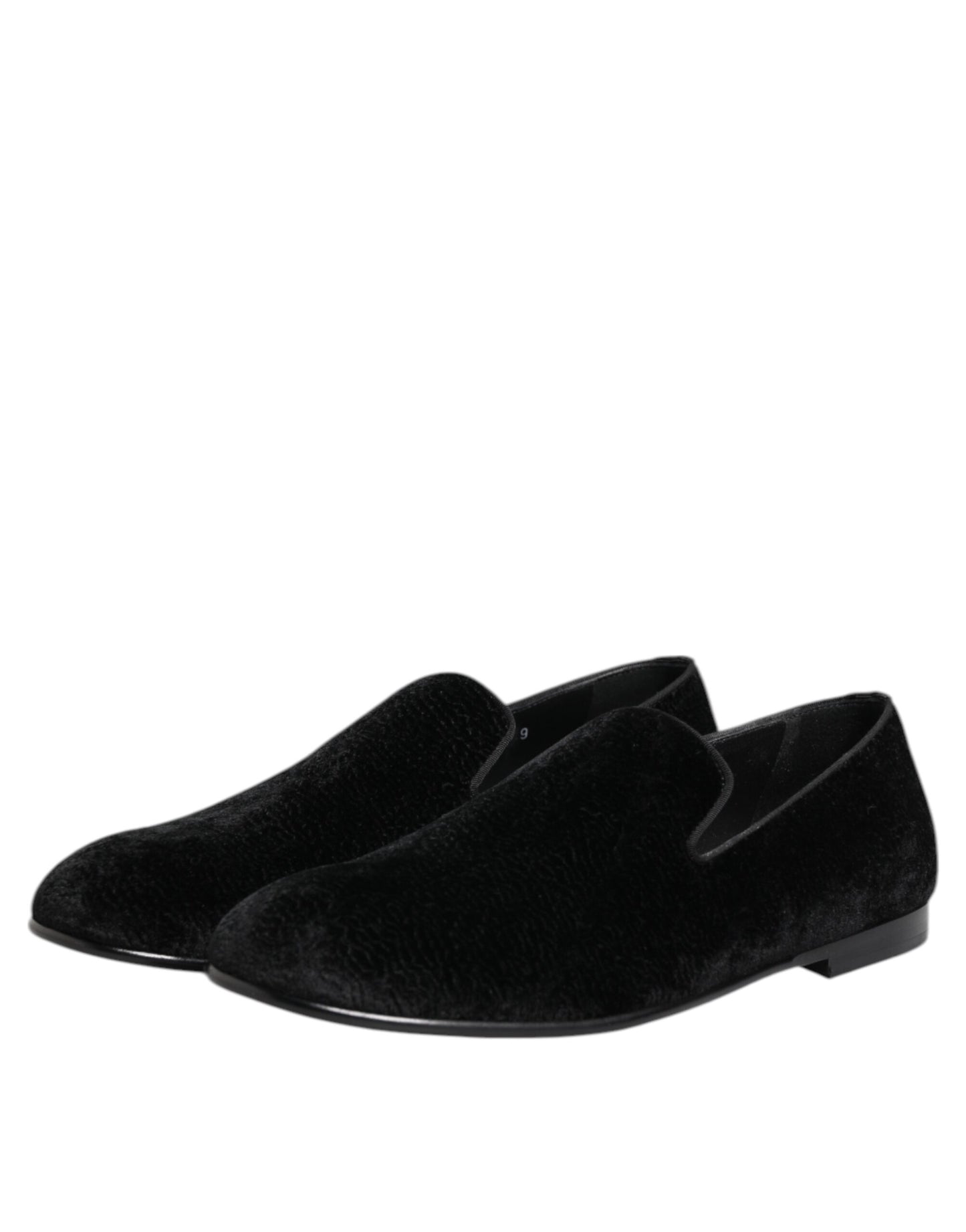 Dolce & Gabbana Schwarze Jacquard-Loafer, formelle Herrenschuhe