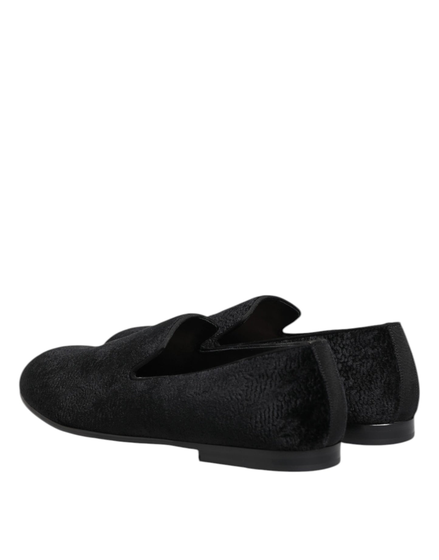 Dolce & Gabbana Schwarze Jacquard-Loafer, formelle Herrenschuhe