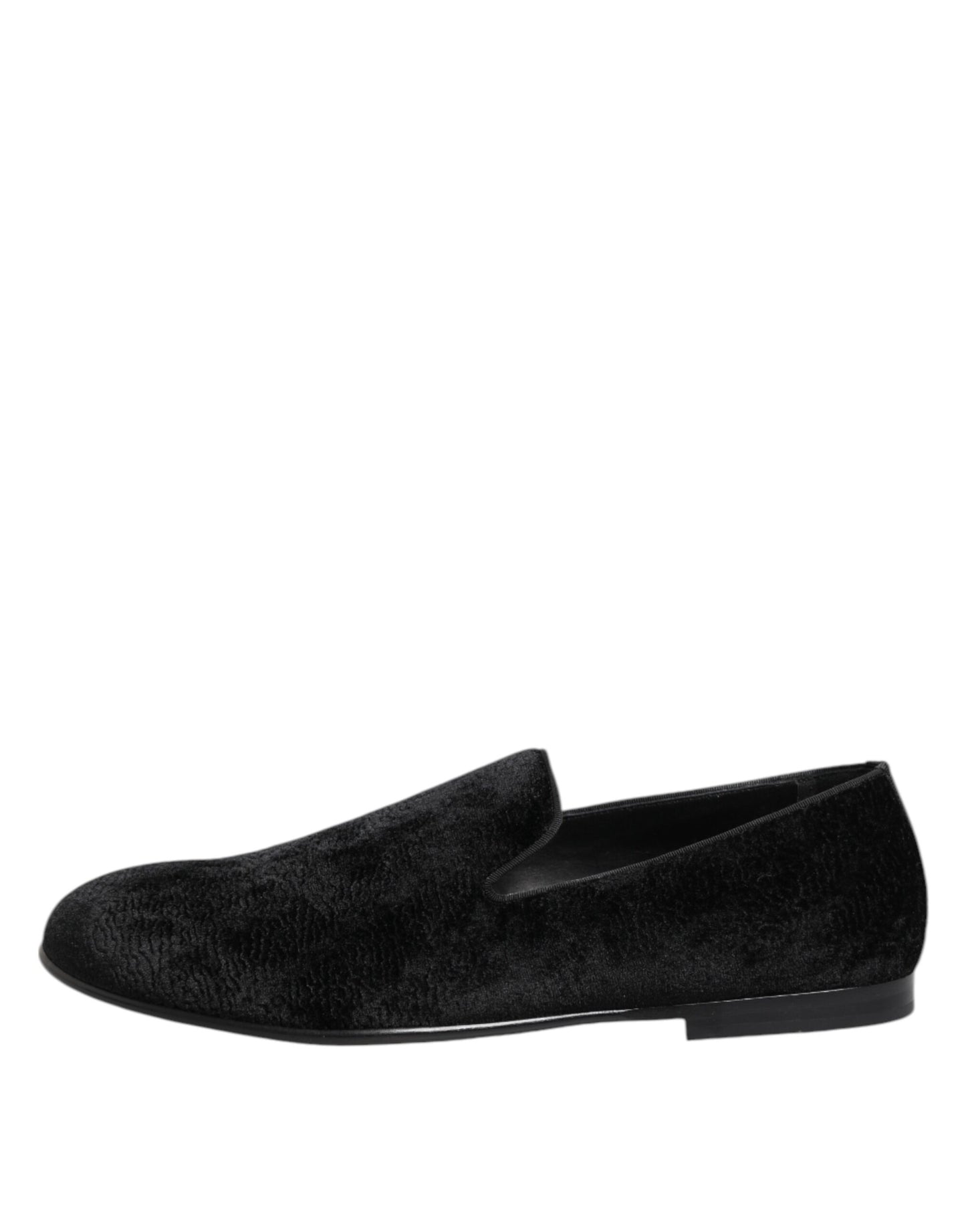 Dolce & Gabbana Schwarze Jacquard-Loafer, formelle Herrenschuhe